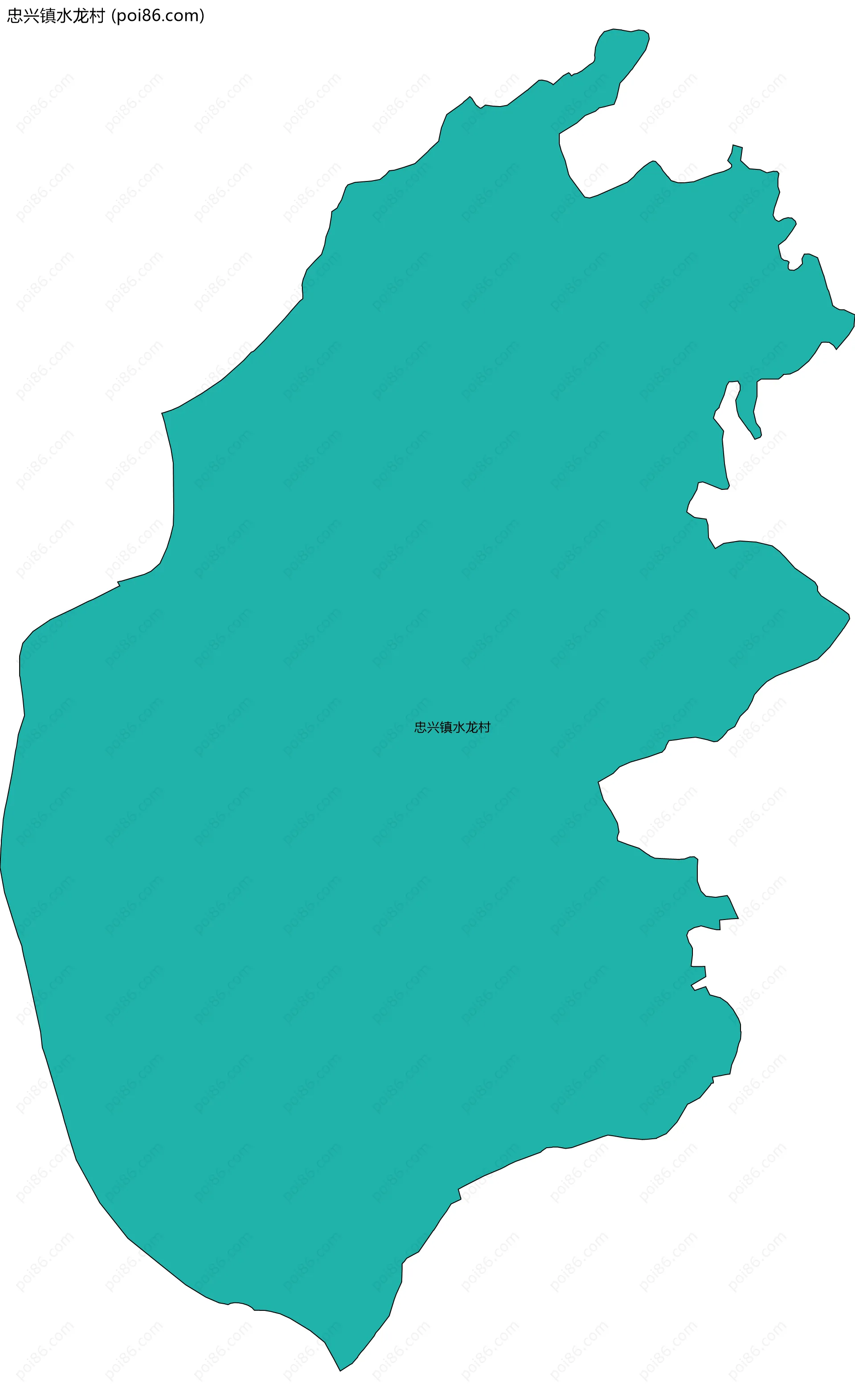 忠兴镇水龙村边界地图