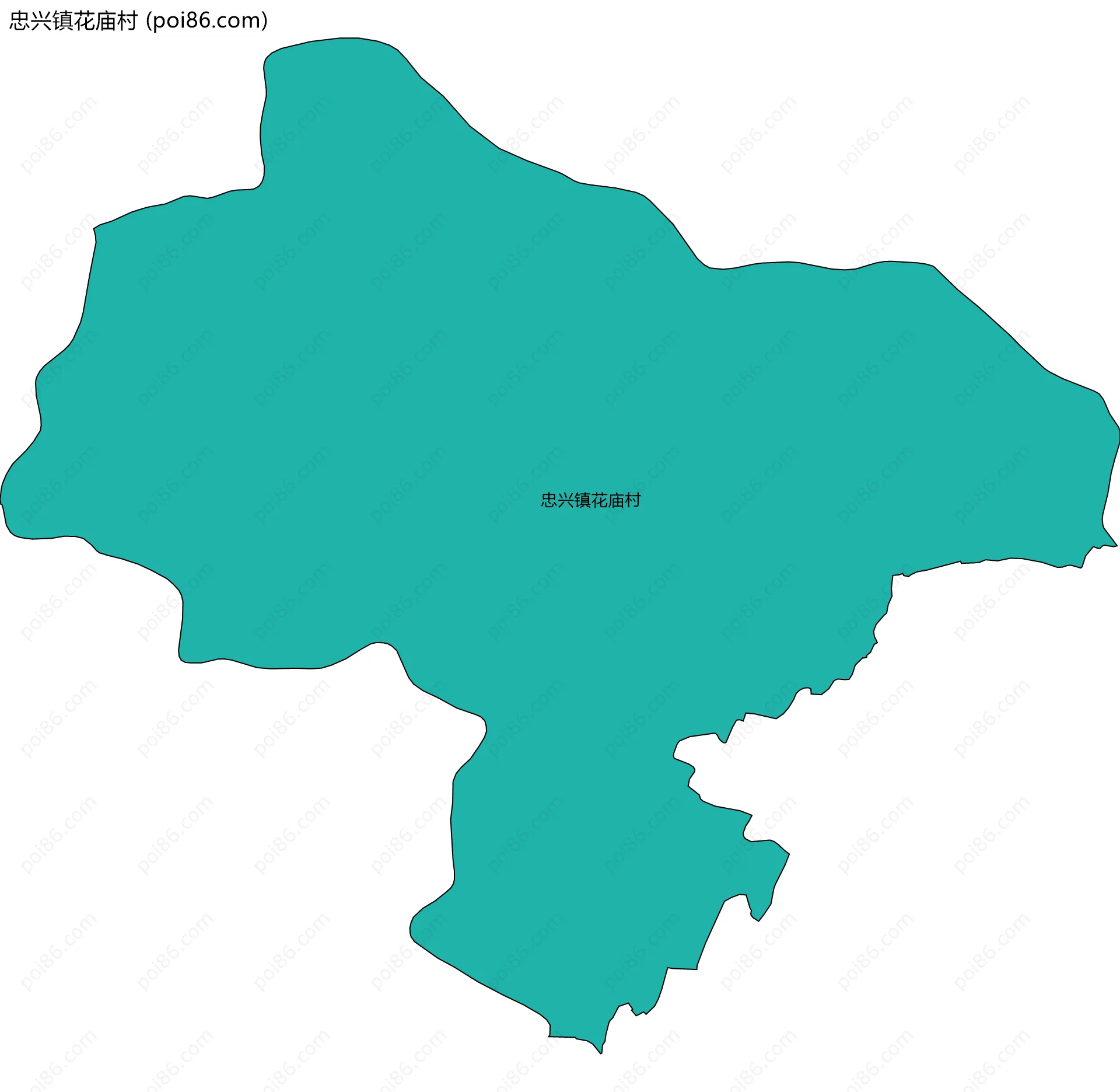 忠兴镇花庙村边界地图