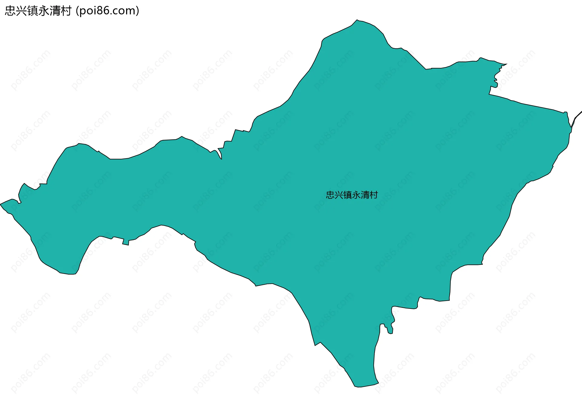 忠兴镇永清村边界地图