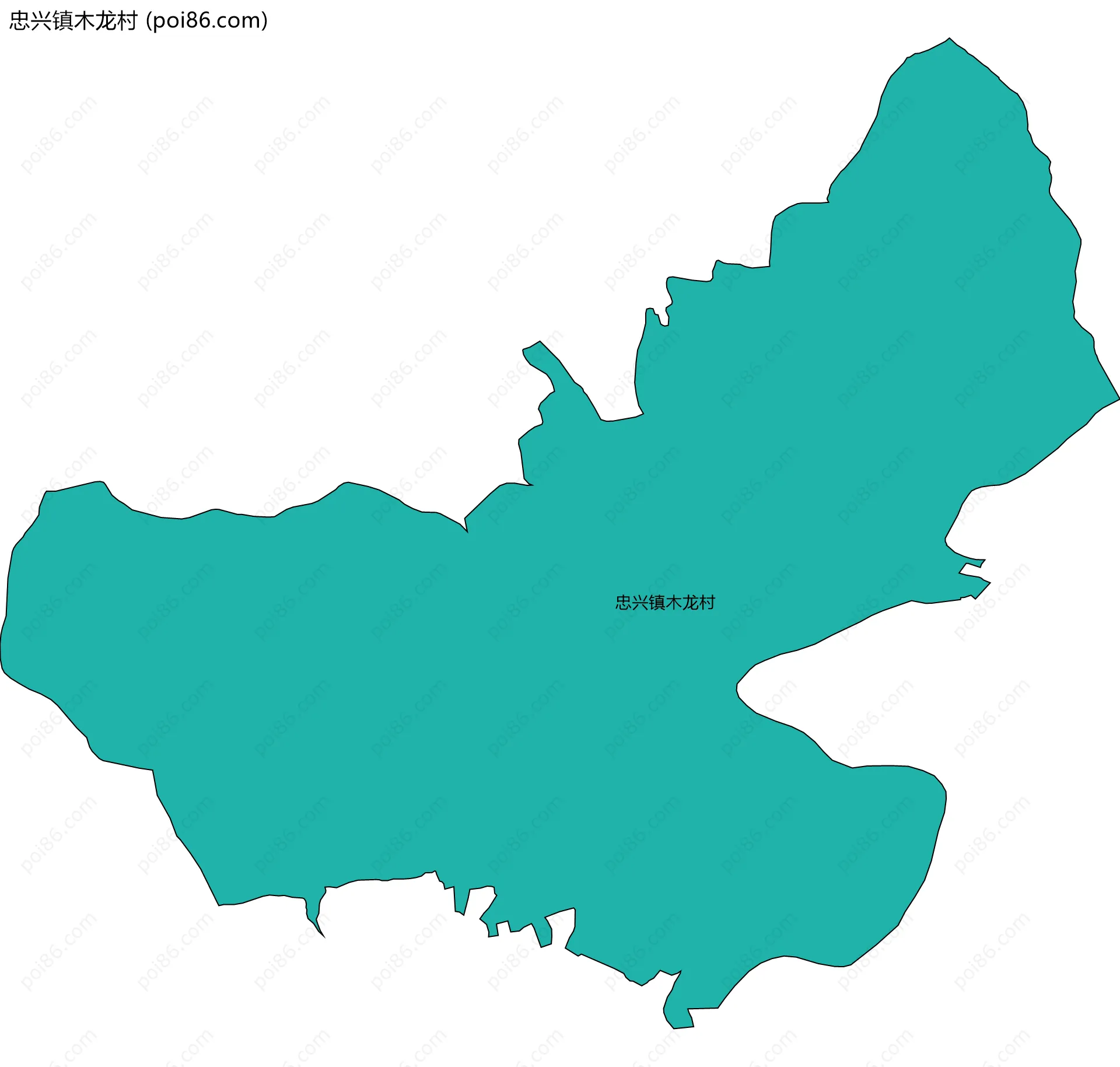 忠兴镇木龙村边界地图