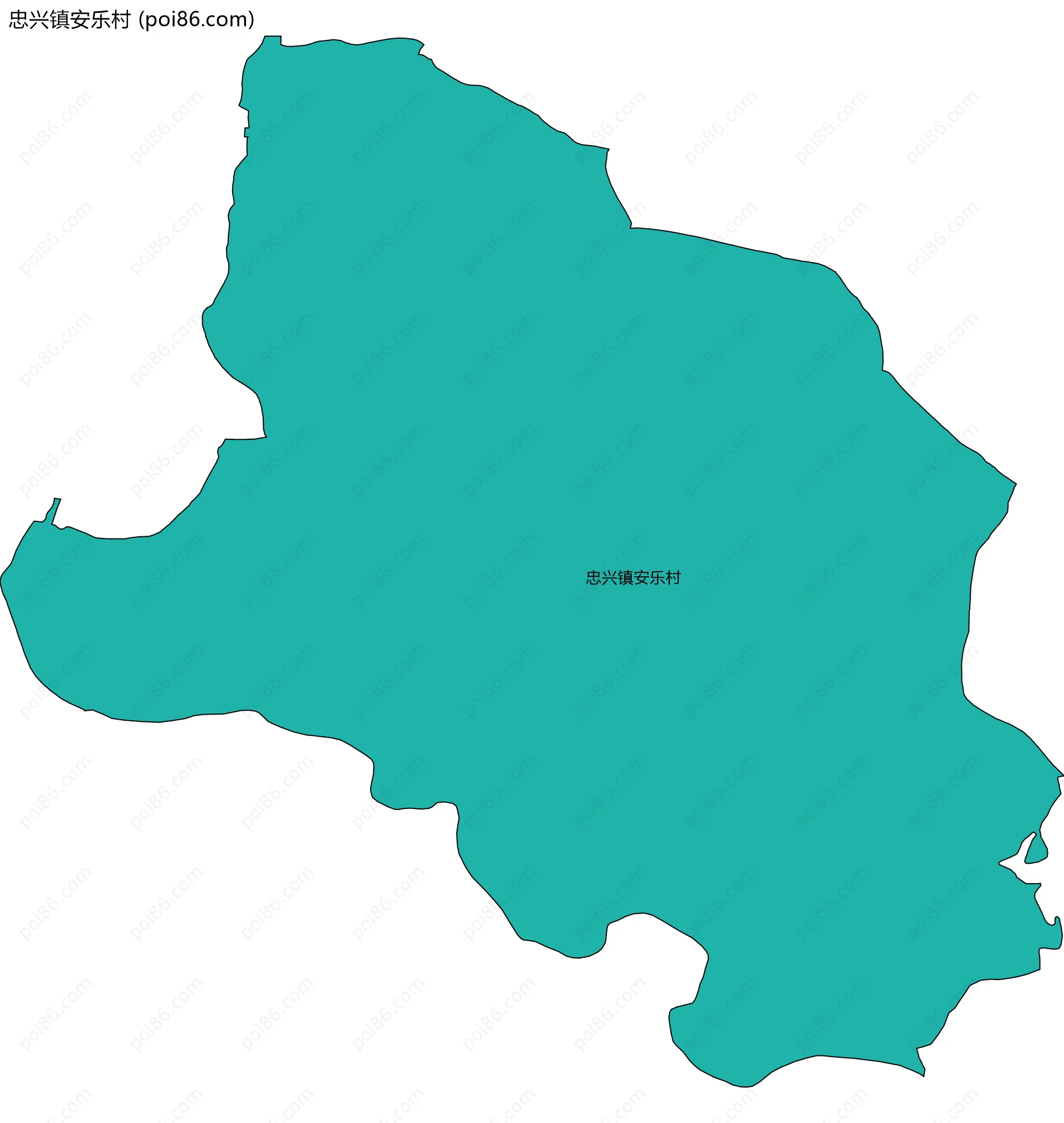 忠兴镇安乐村边界地图