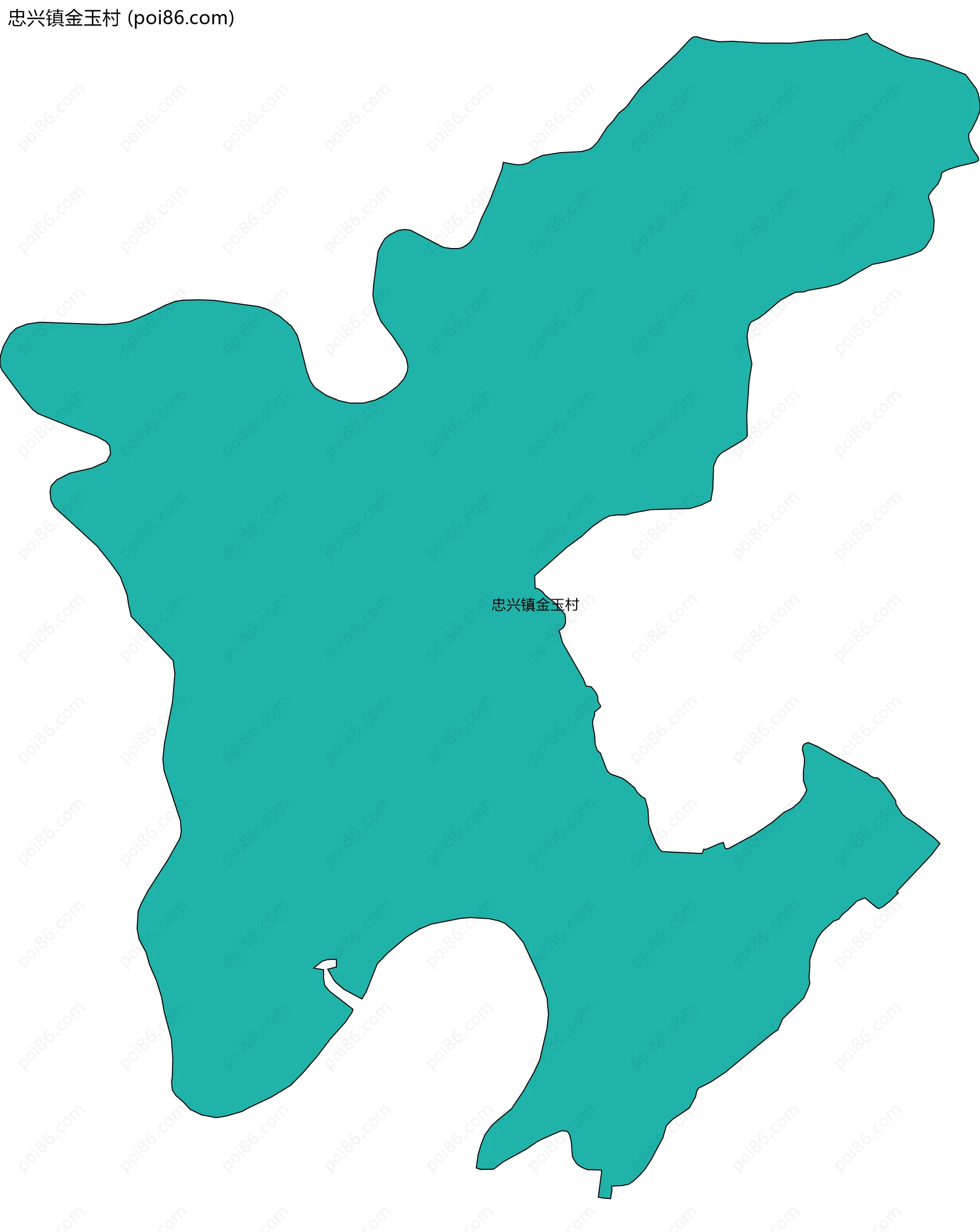 忠兴镇金玉村边界地图