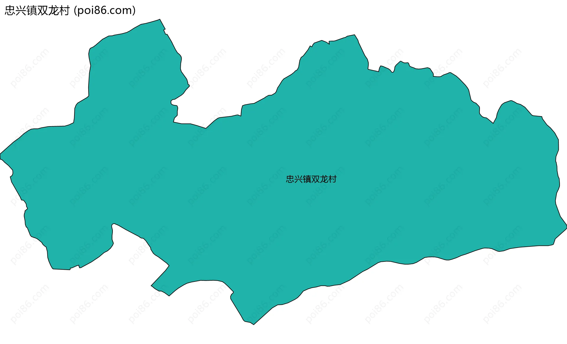 忠兴镇双龙村边界地图