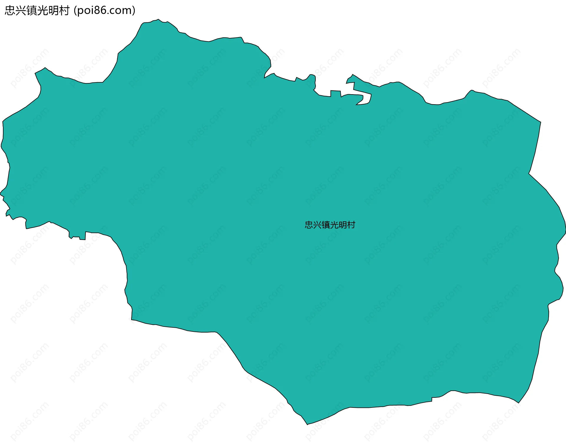 忠兴镇光明村边界地图