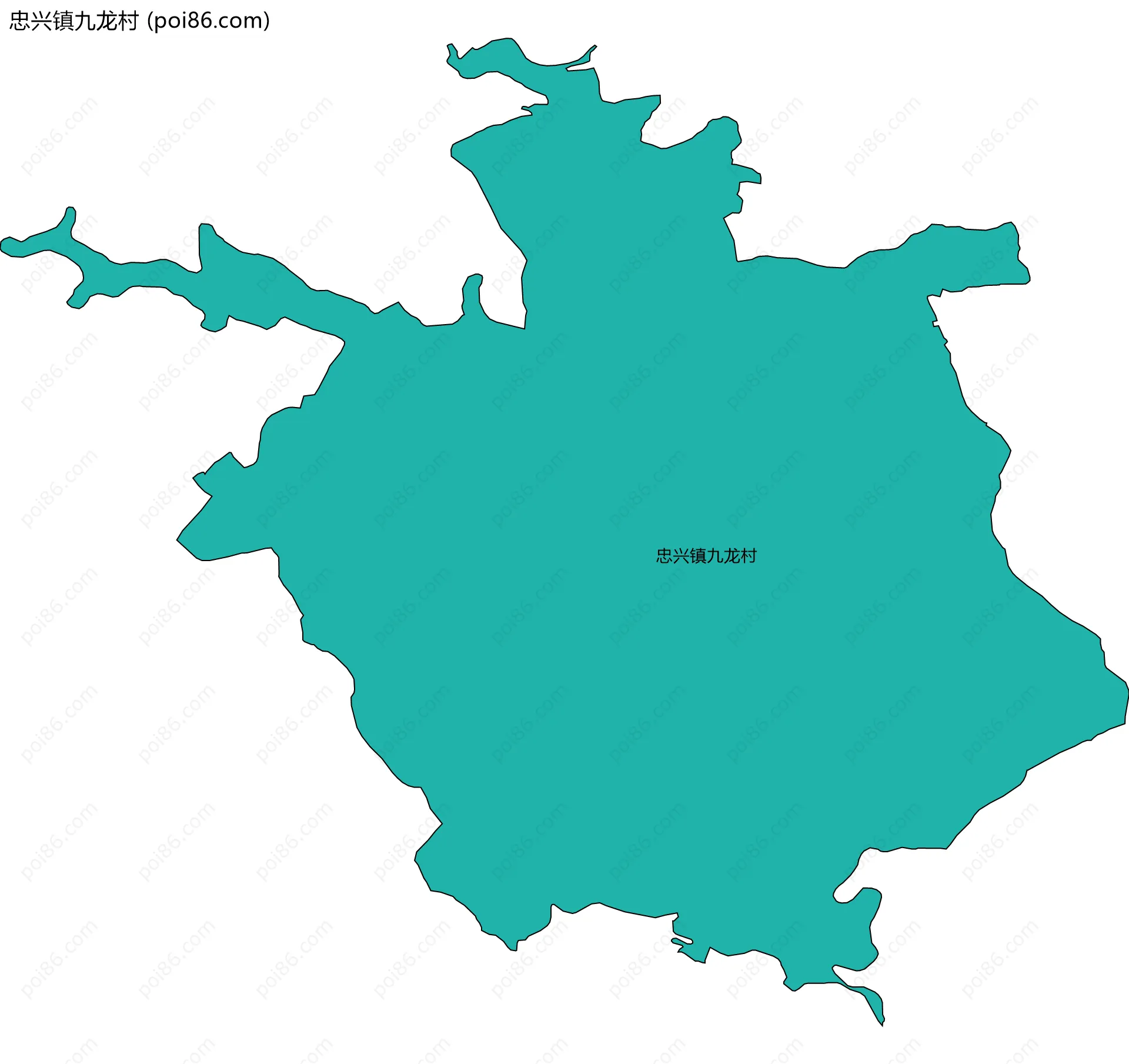 忠兴镇九龙村边界地图