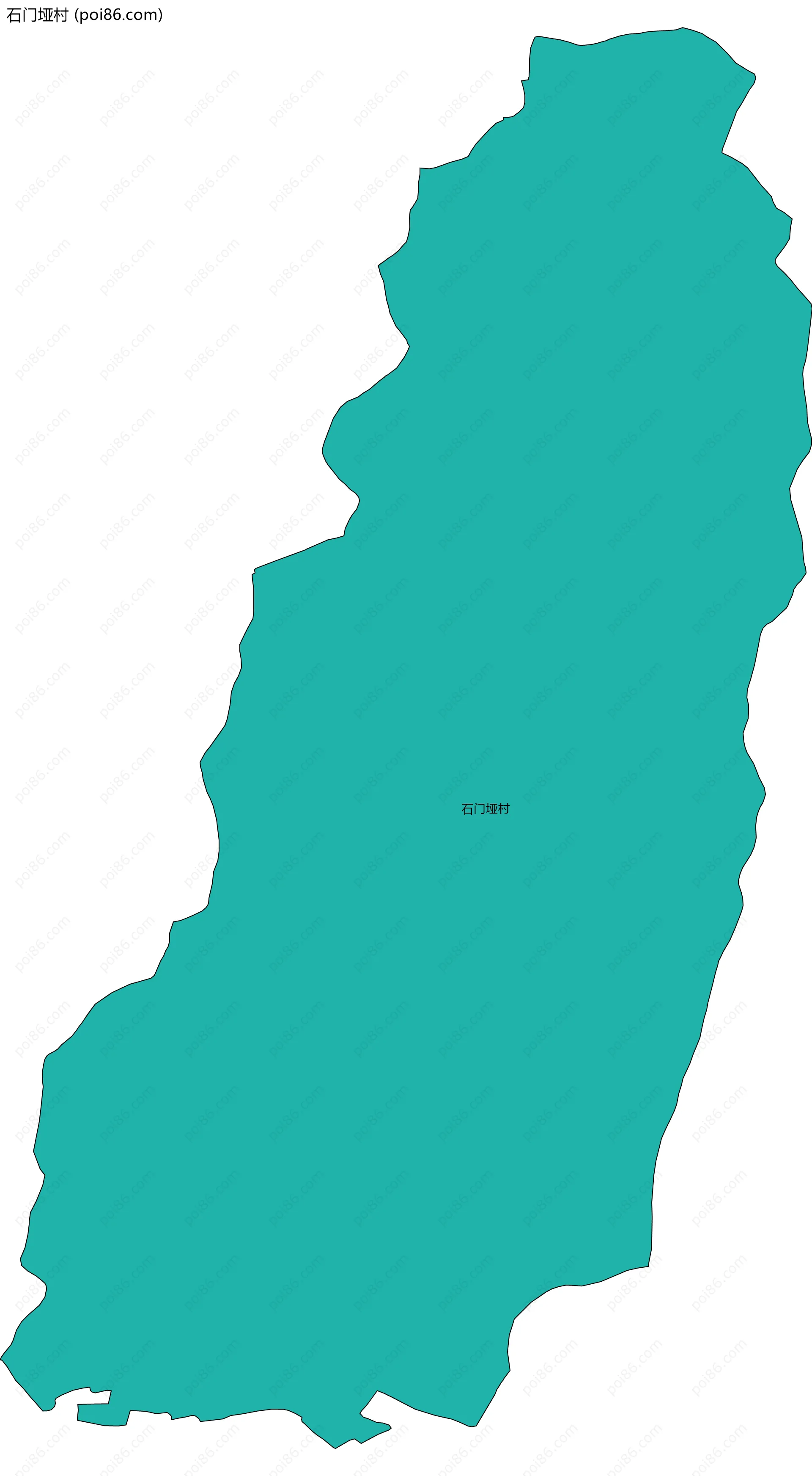 石门垭村边界地图