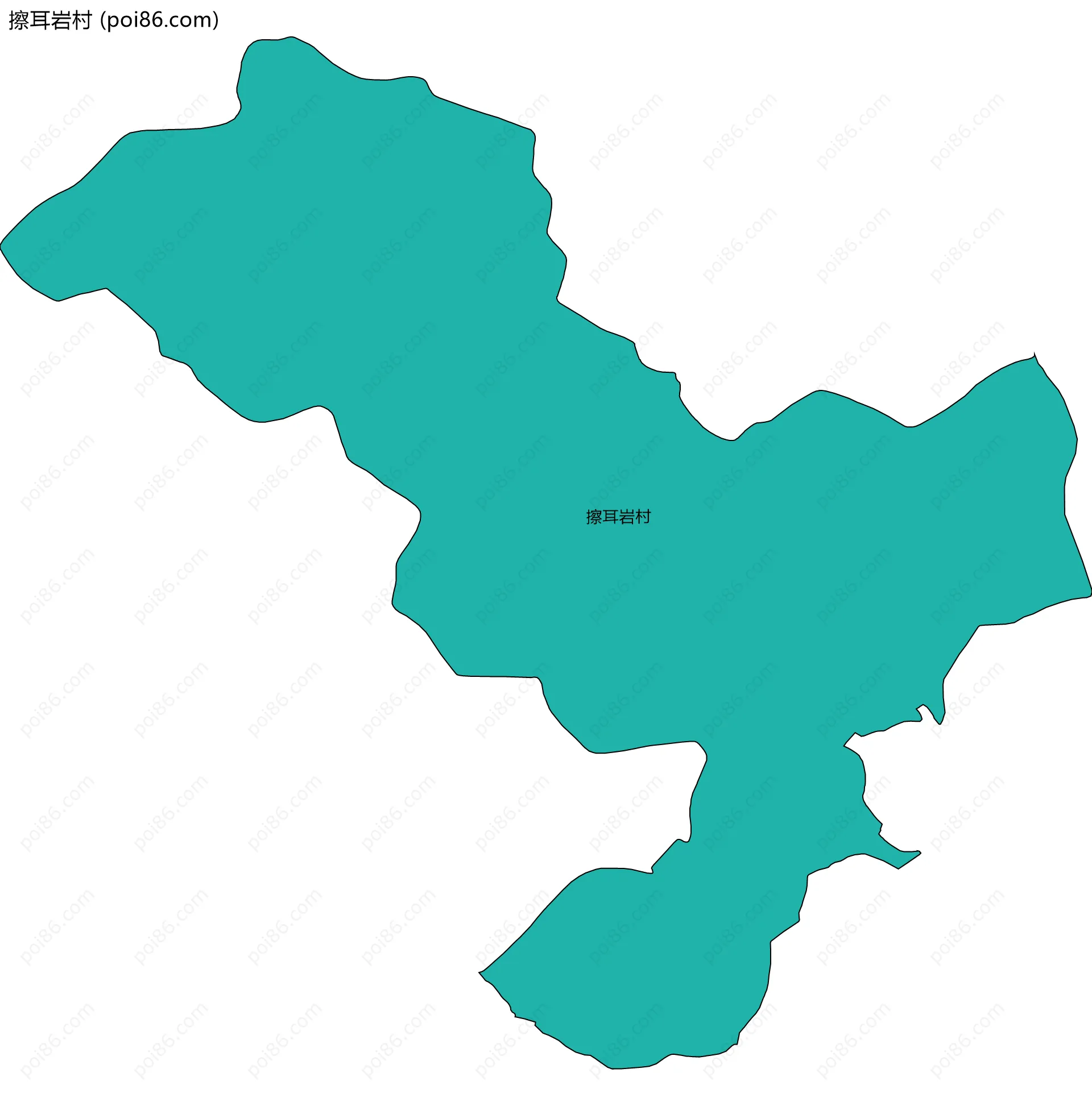 擦耳岩村边界地图