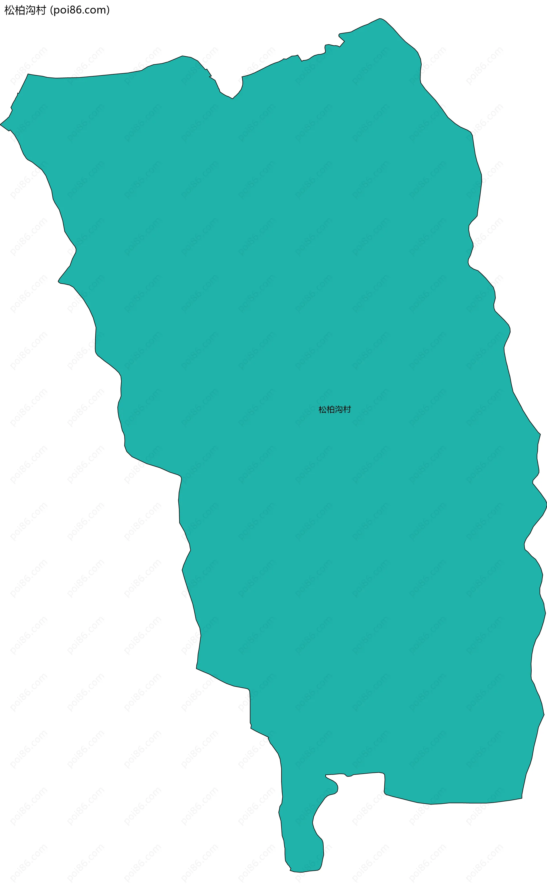 松柏沟村边界地图