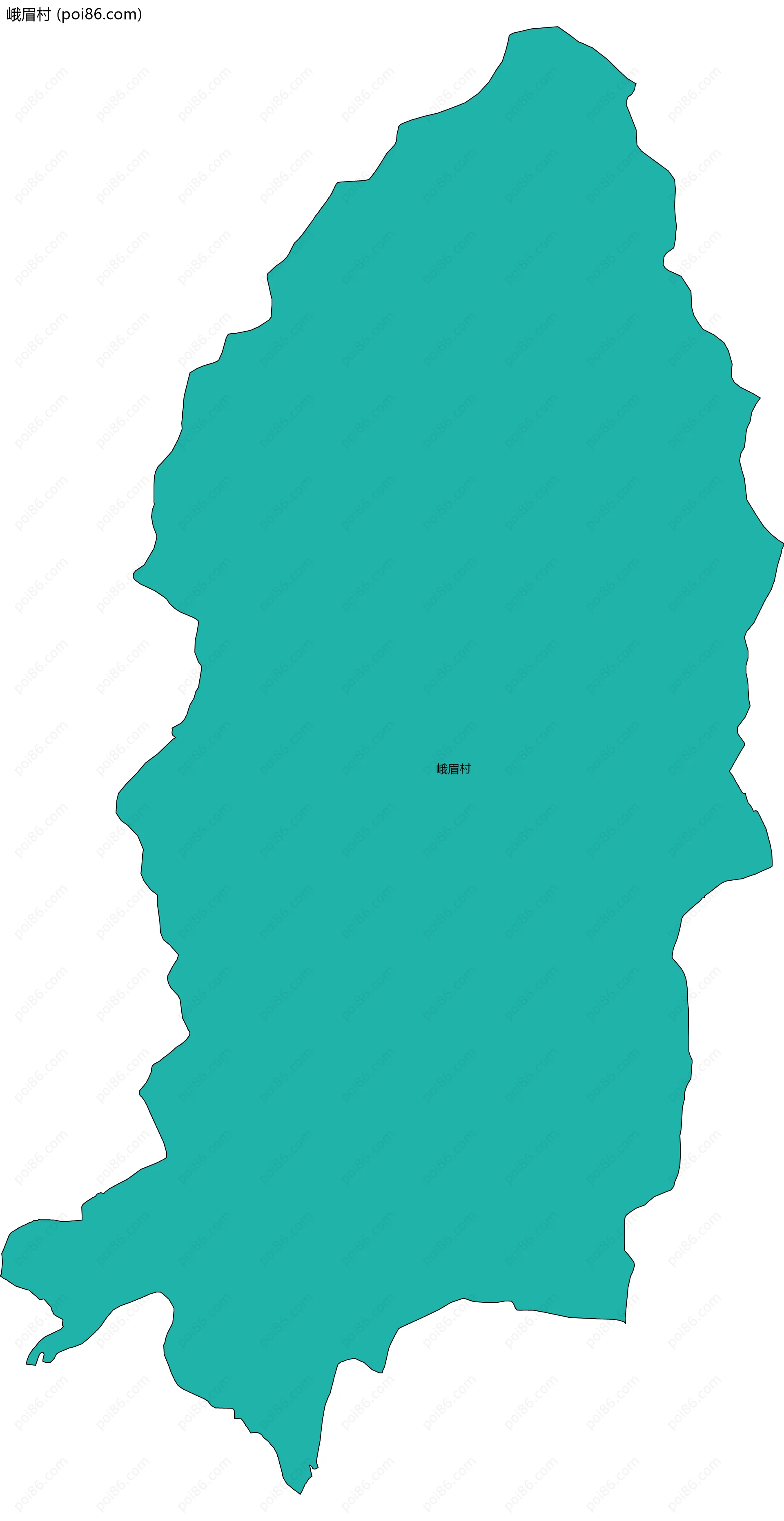 峨眉村边界地图