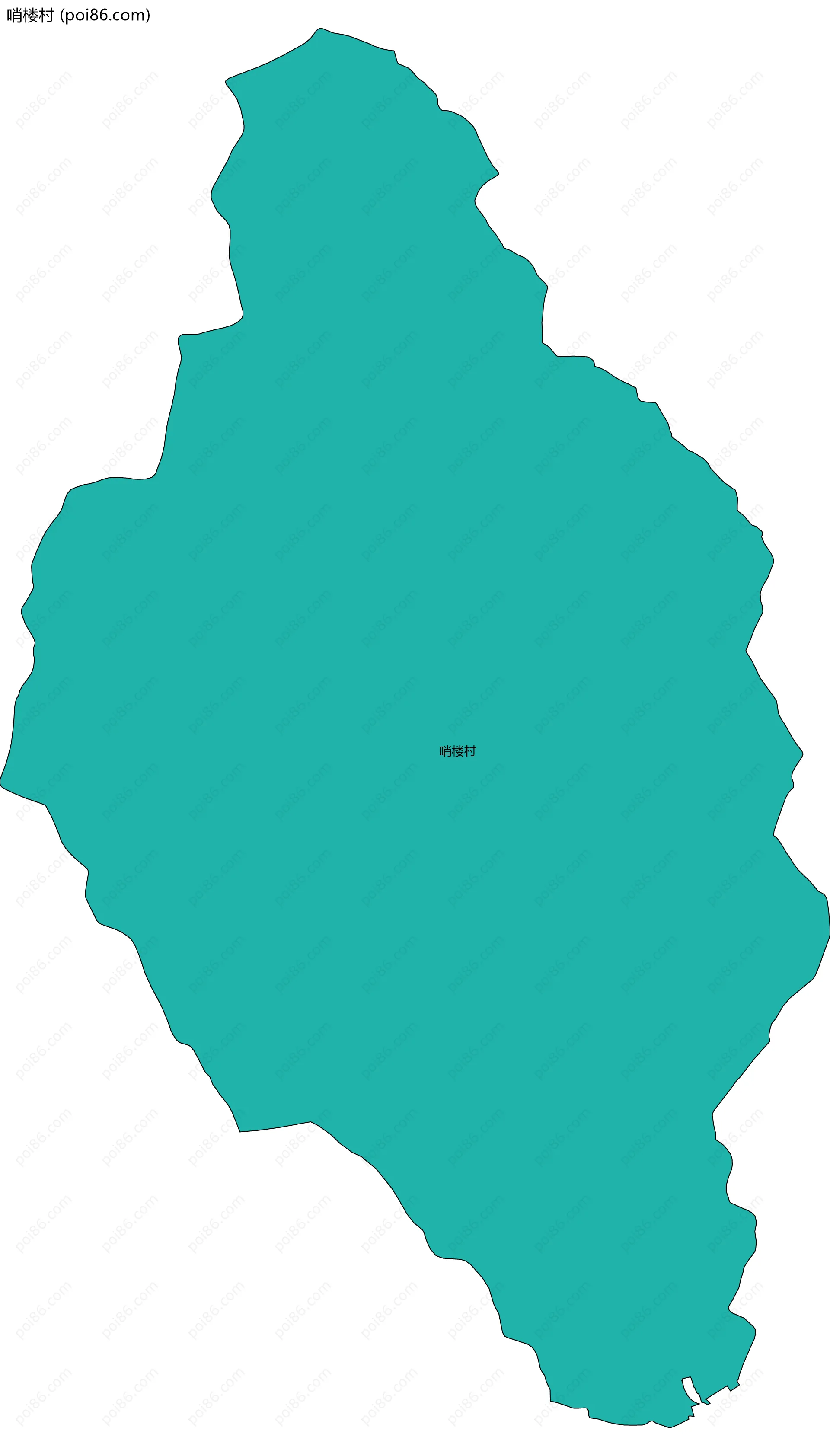 哨楼村边界地图