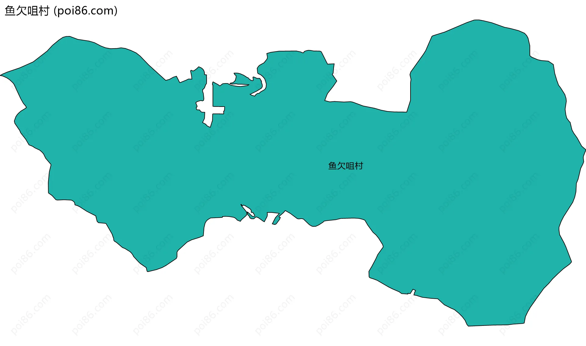 鱼欠咀村边界地图