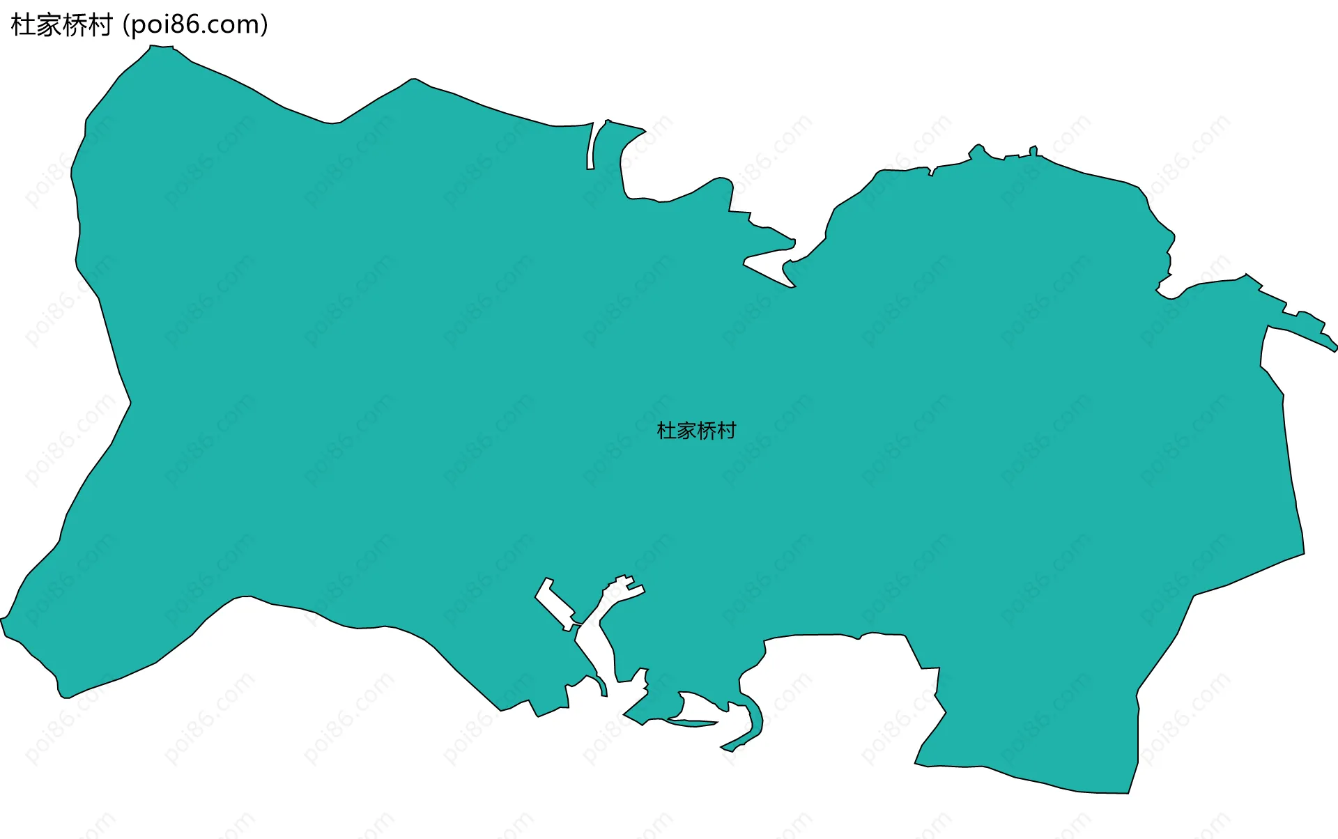 杜家桥村边界地图