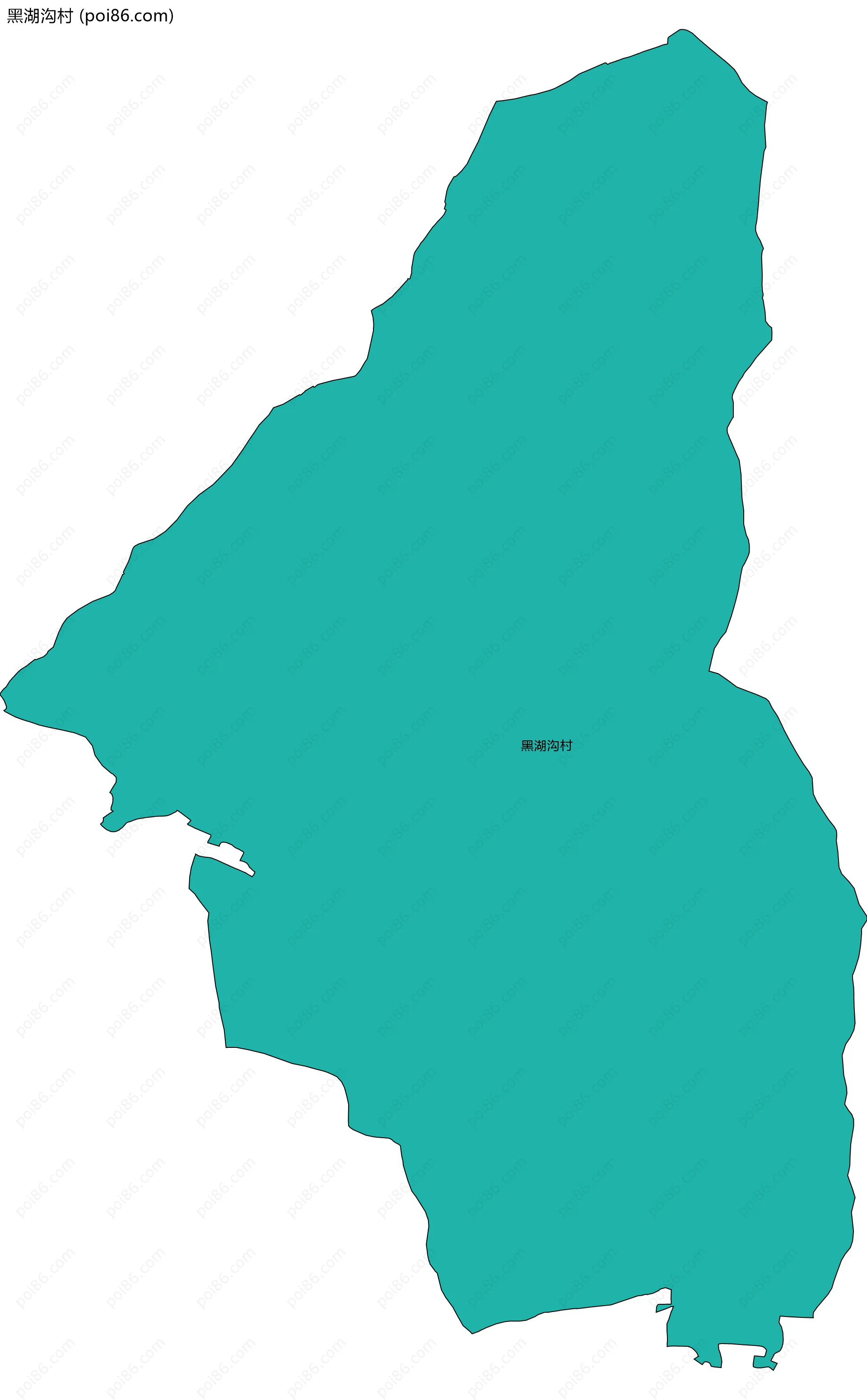 黑湖沟村边界地图