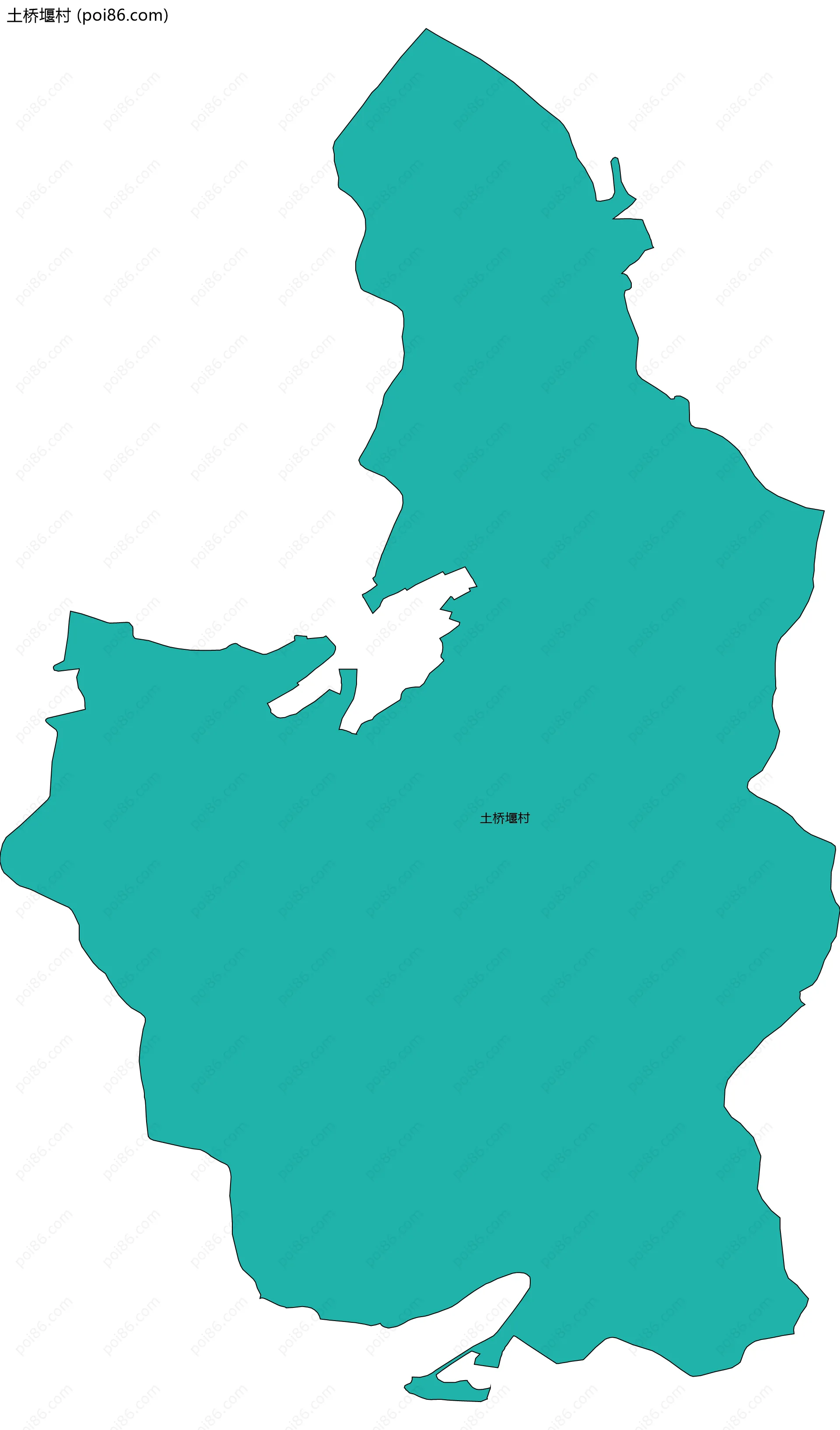 土桥堰村边界地图