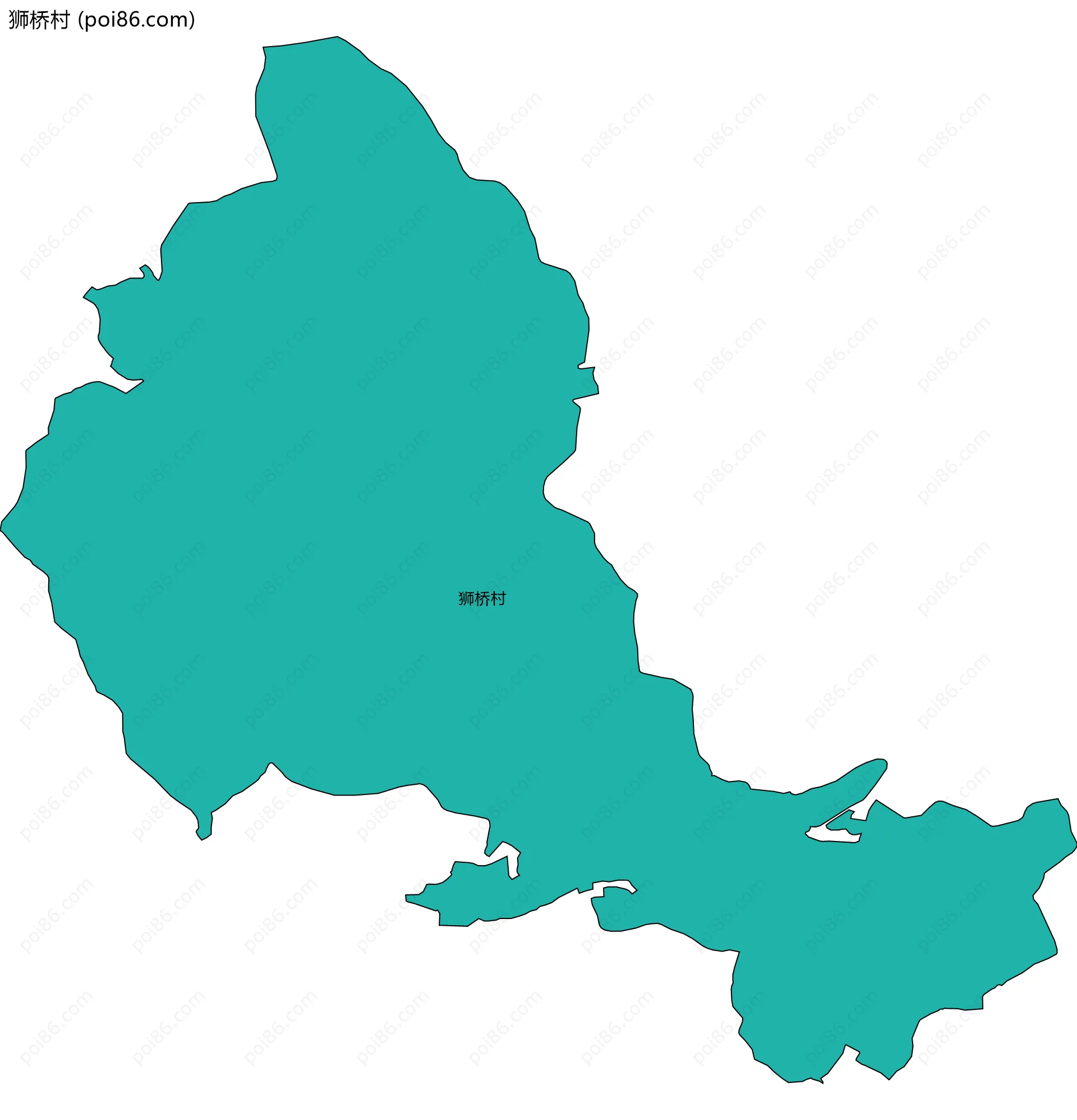 狮桥村边界地图