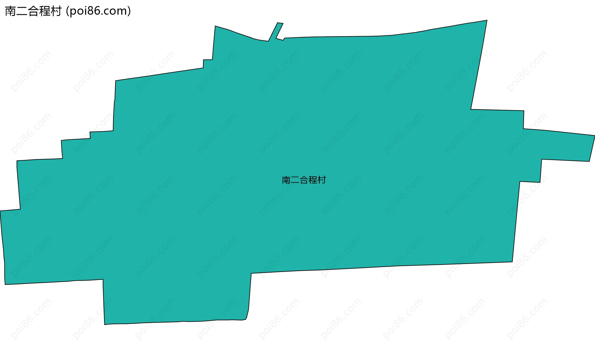 南二合程村边界地图