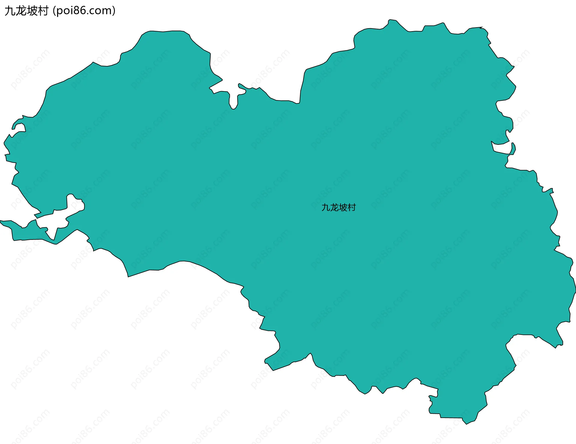 九龙坡村边界地图