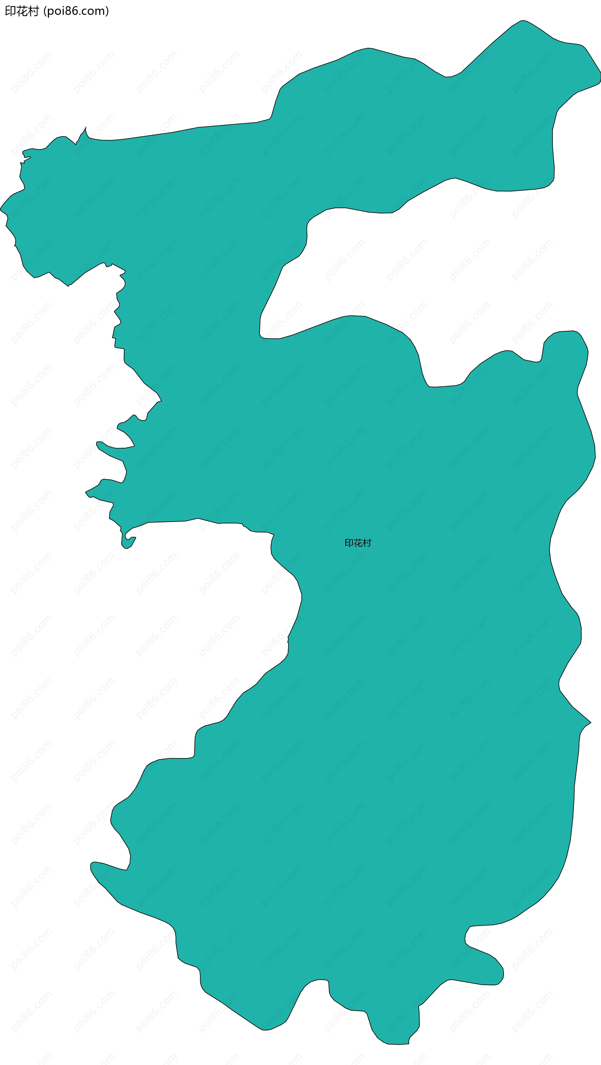 印花村边界地图