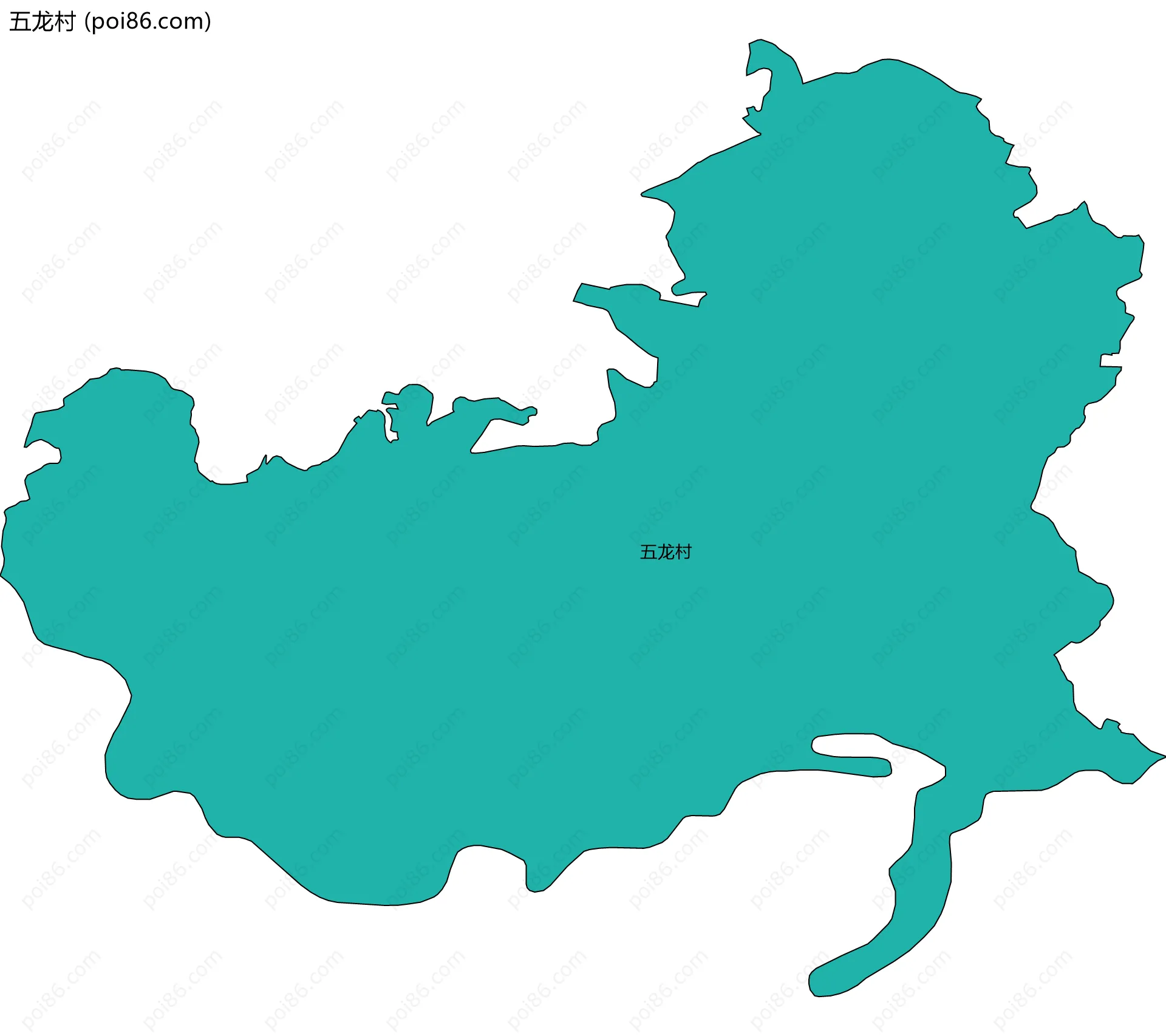 五龙村边界地图