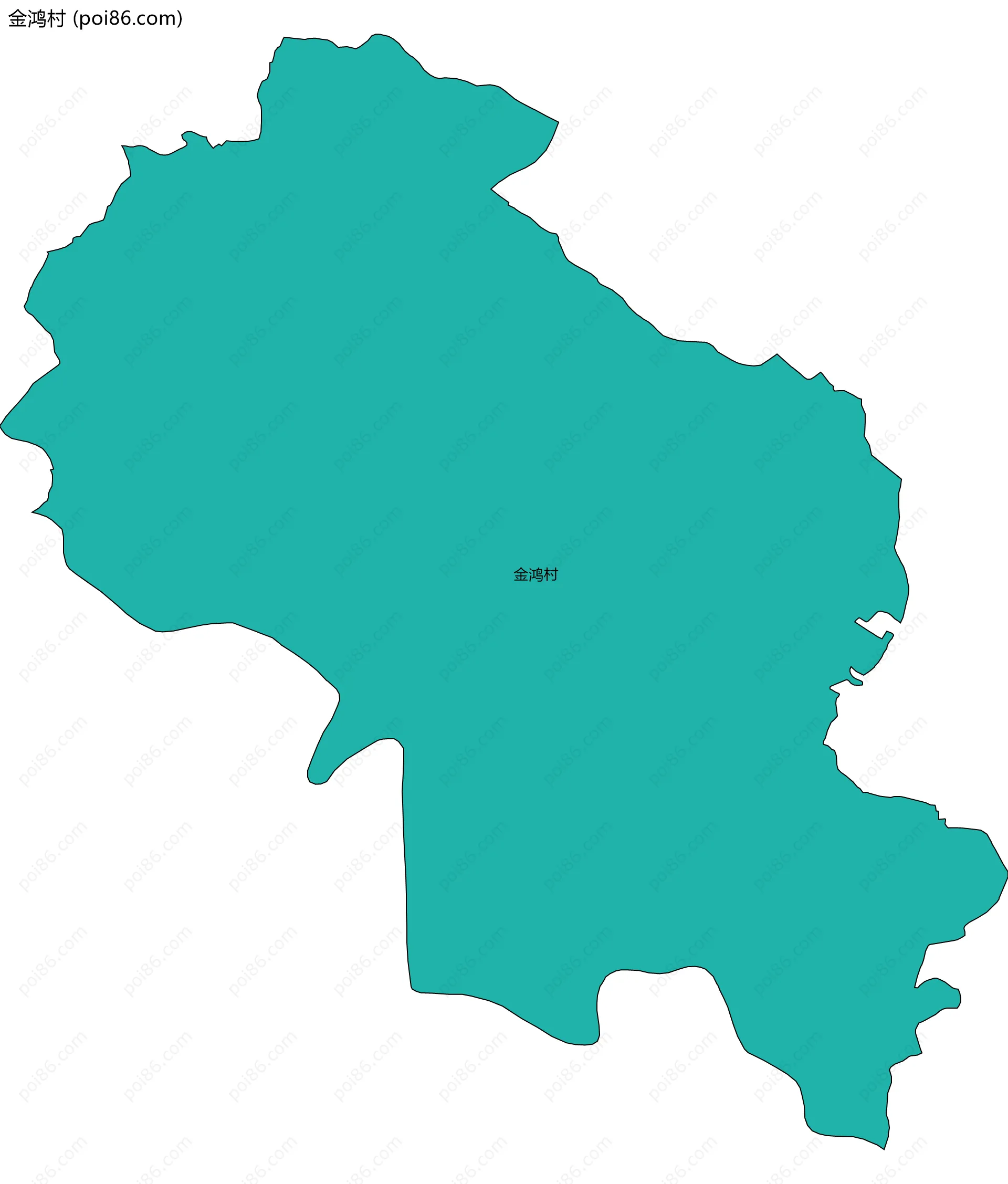 金鸿村边界地图