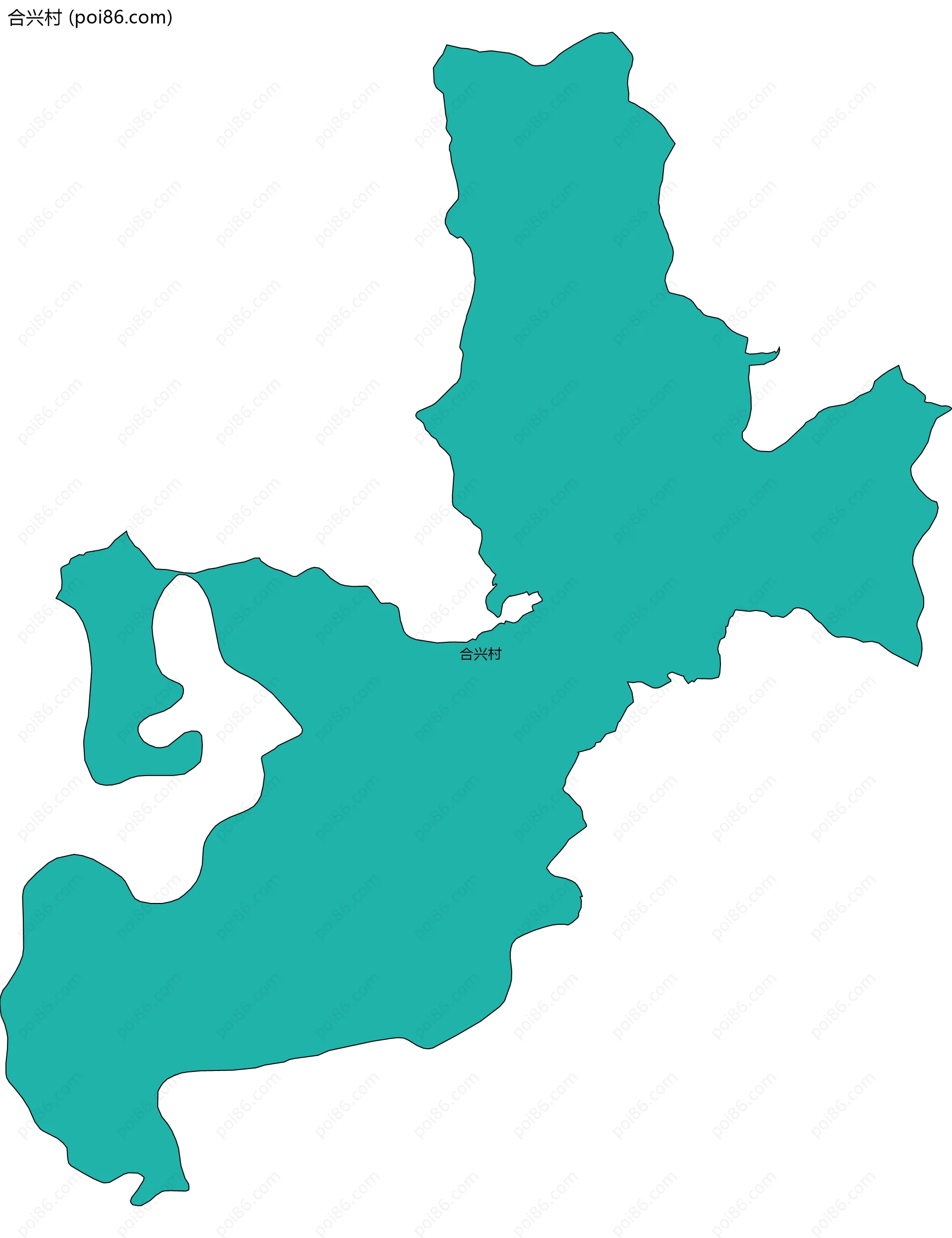 合兴村边界地图