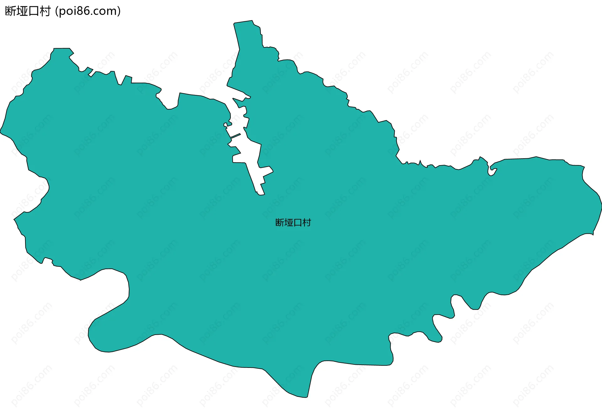 断垭口村边界地图