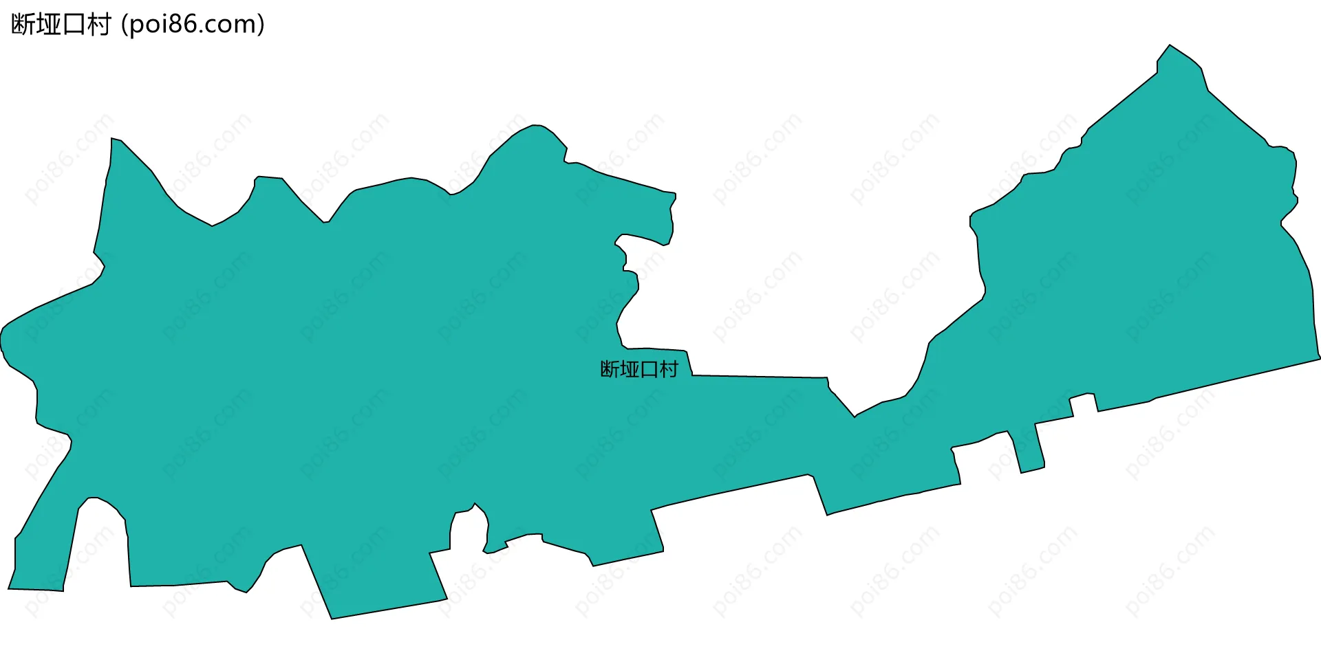 断垭口村边界地图