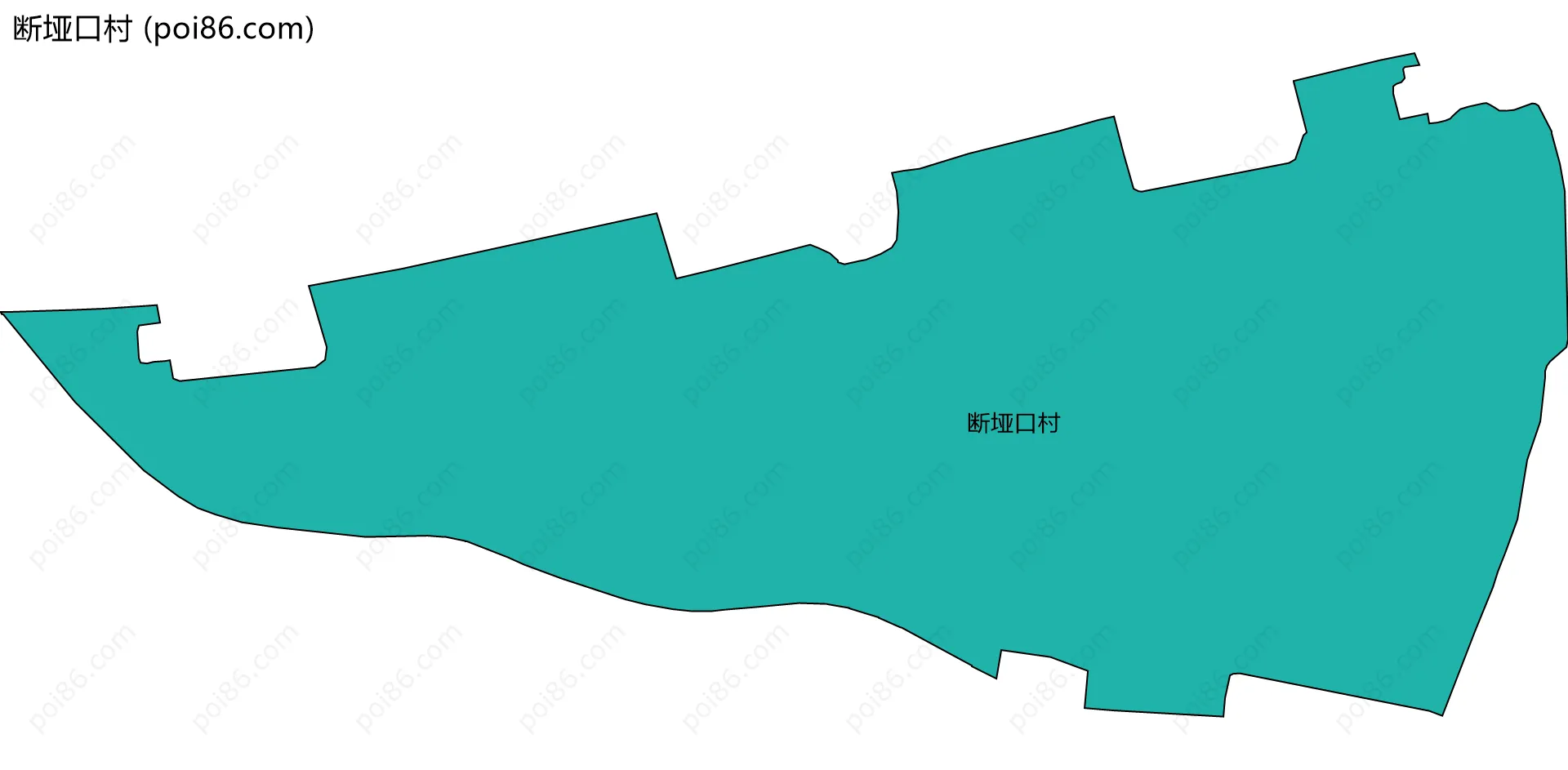 断垭口村边界地图
