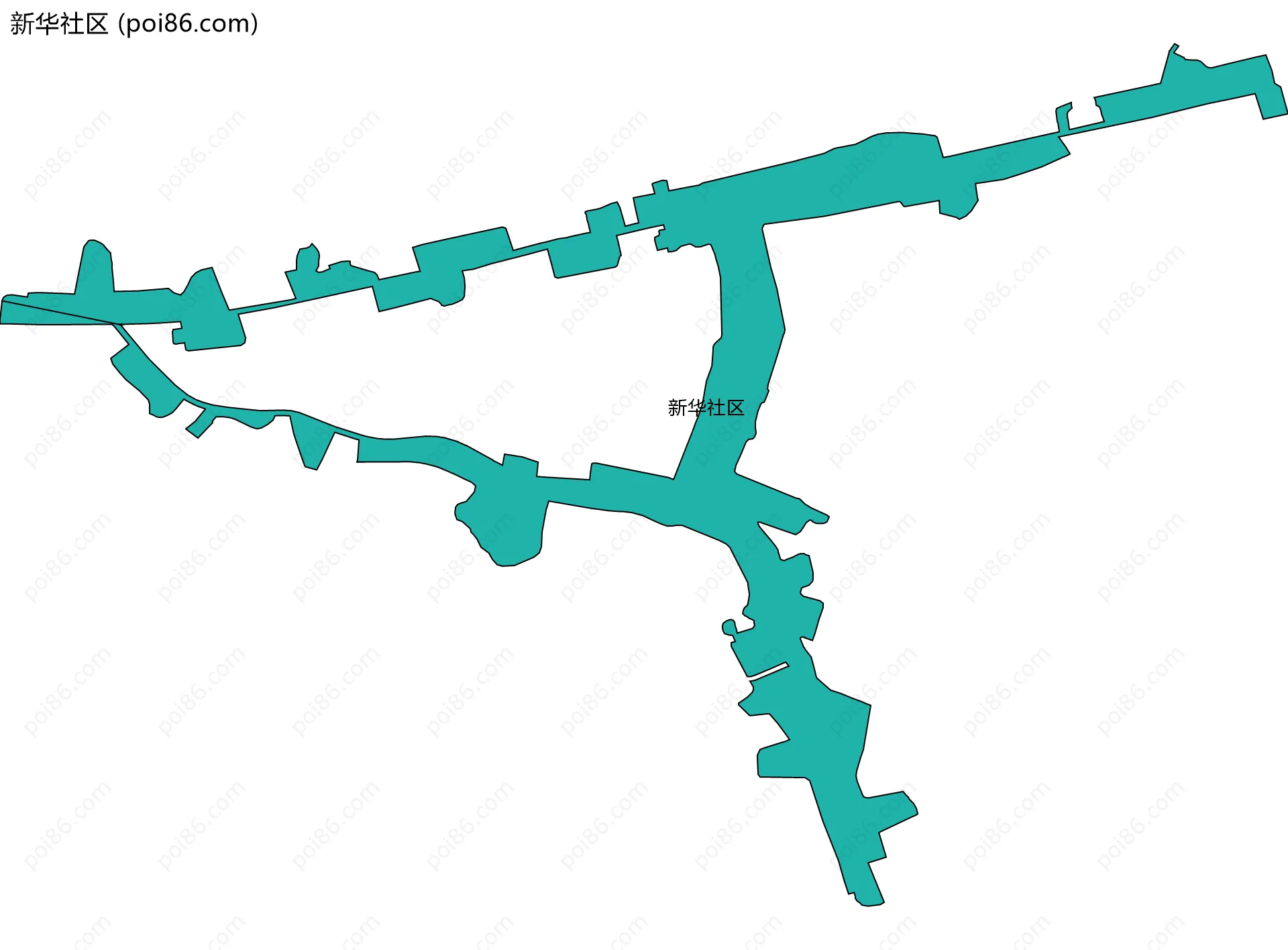 新华社区边界地图