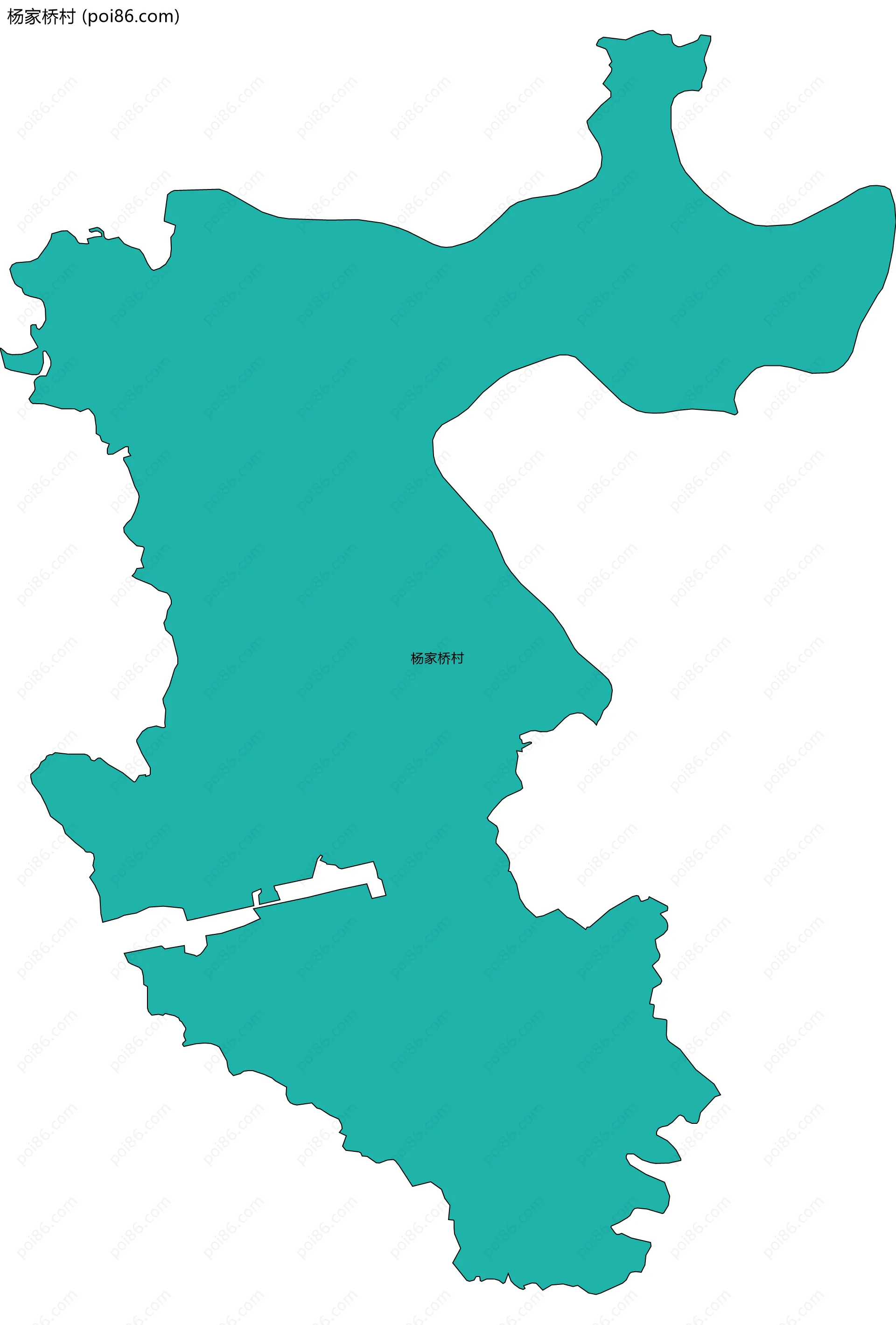 杨家桥村边界地图