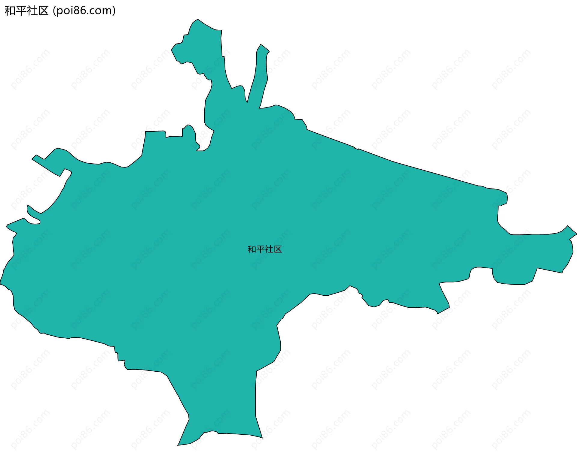 和平社区边界地图