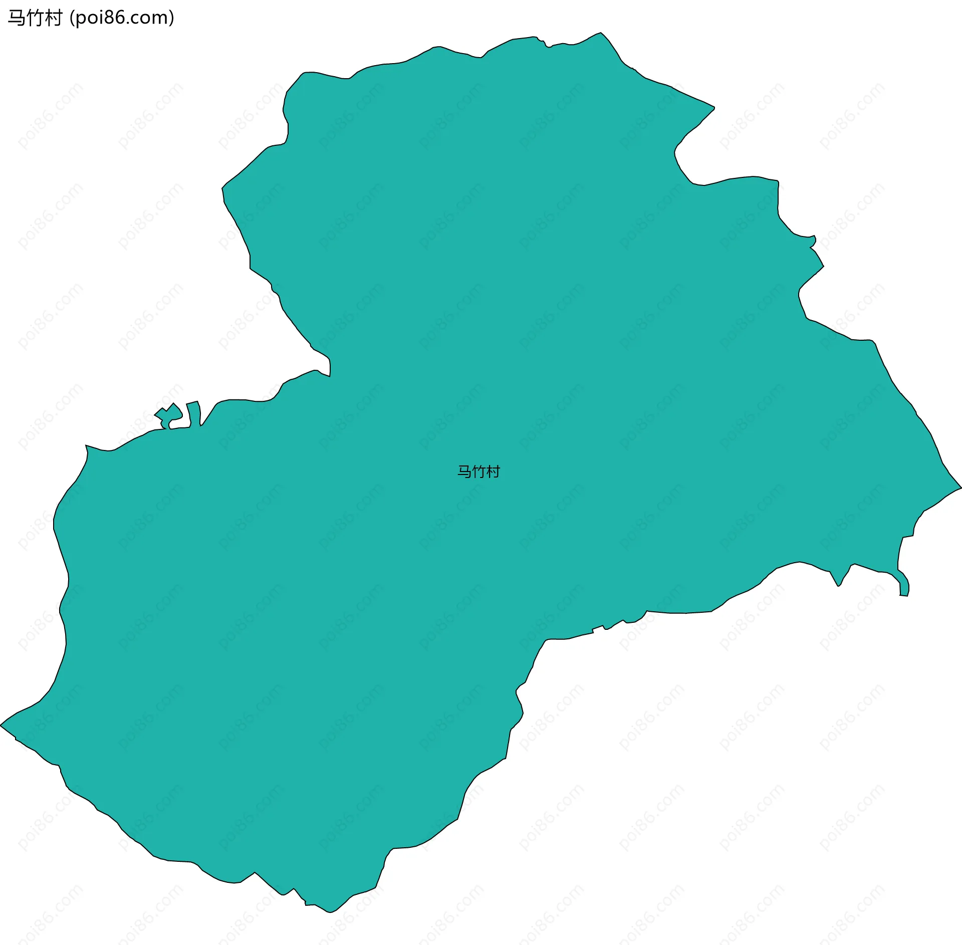 马竹村边界地图