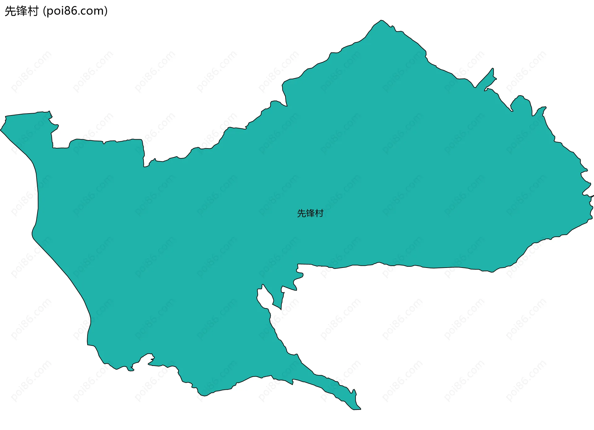 先锋村边界地图