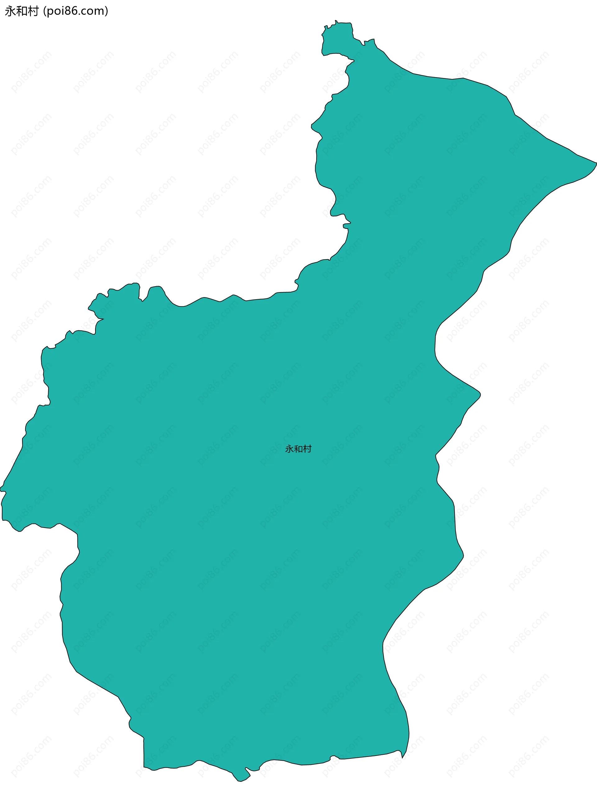 永和村边界地图