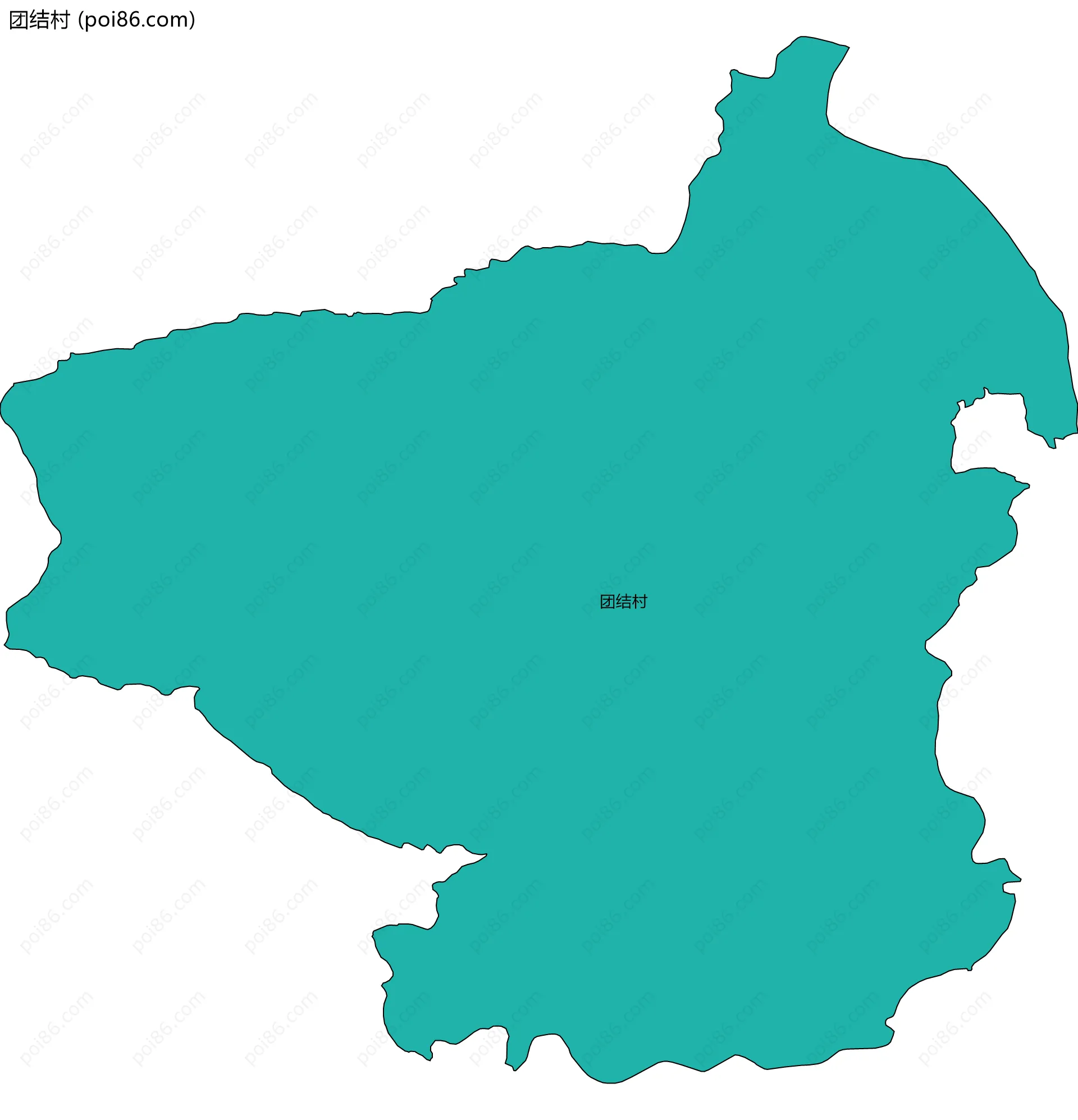 团结村边界地图