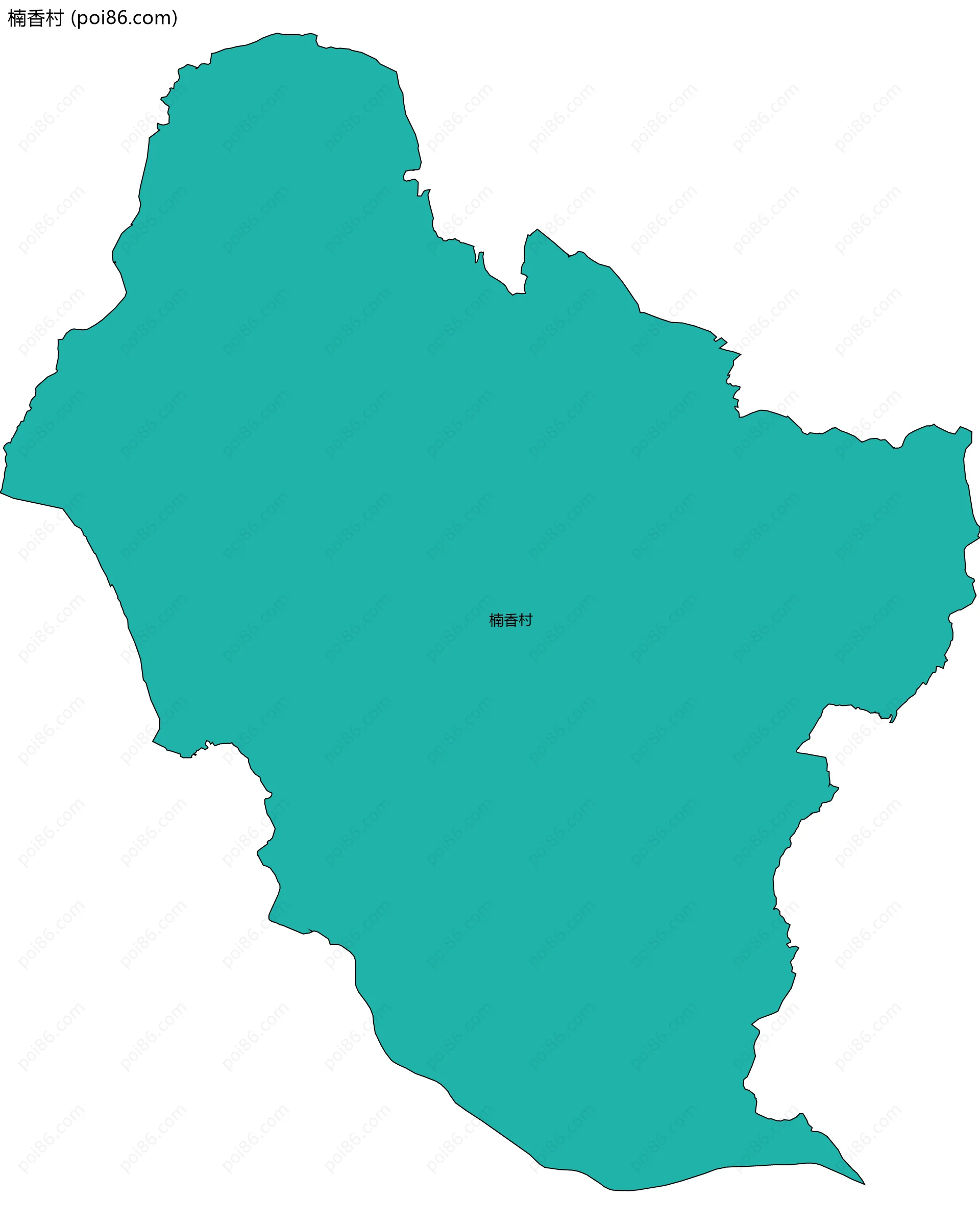 楠香村边界地图