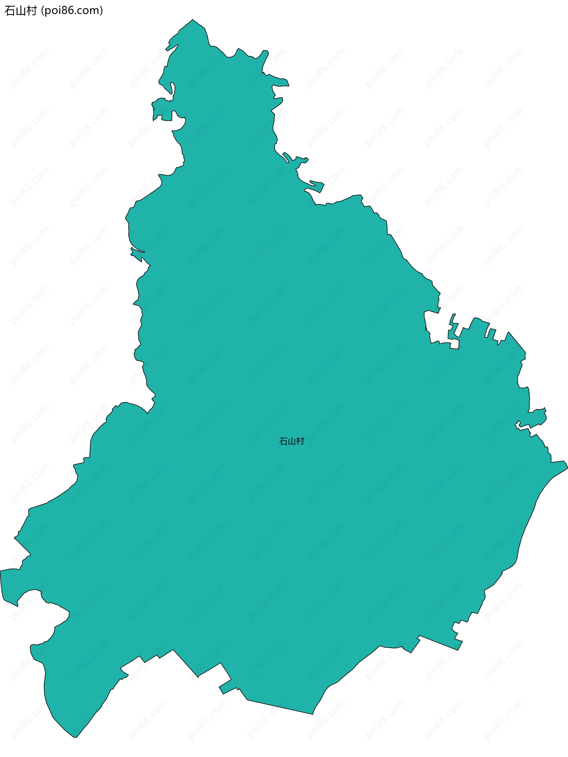 石山村边界地图