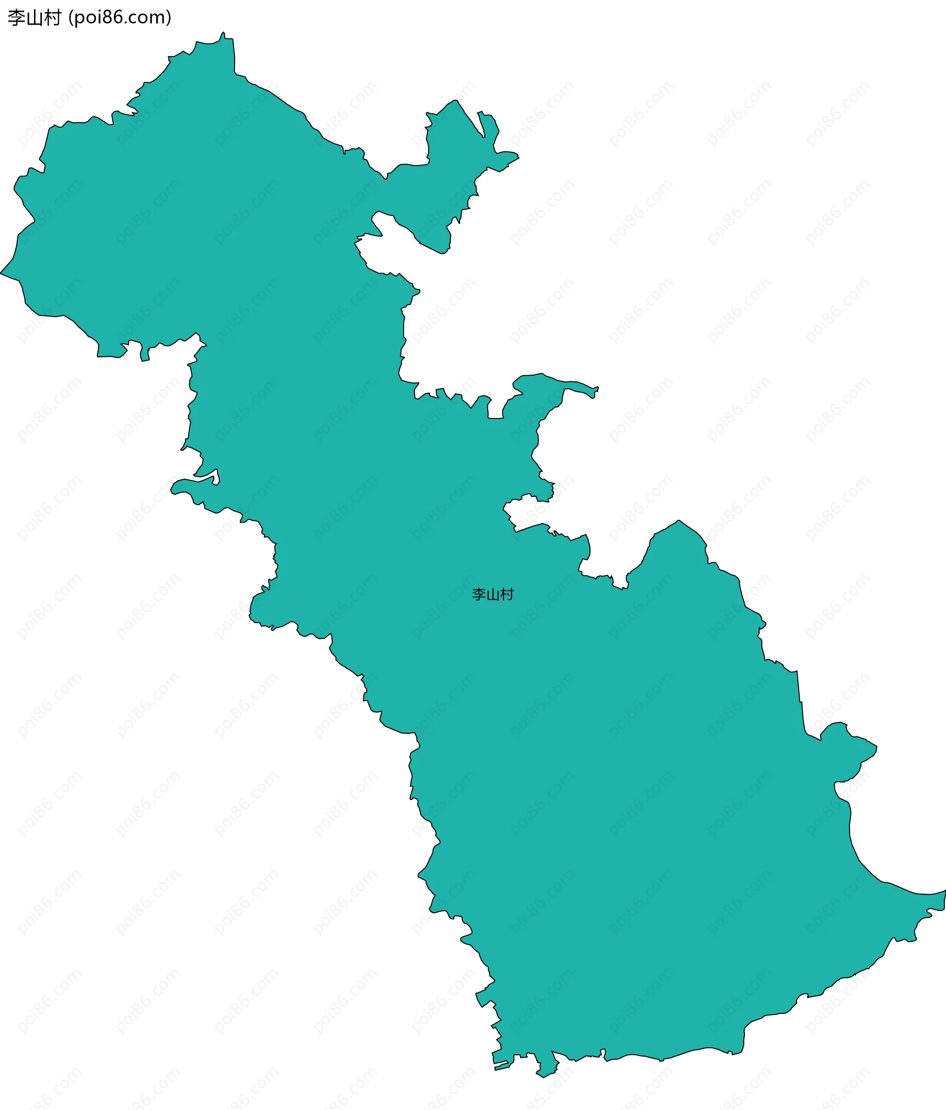 李山村边界地图