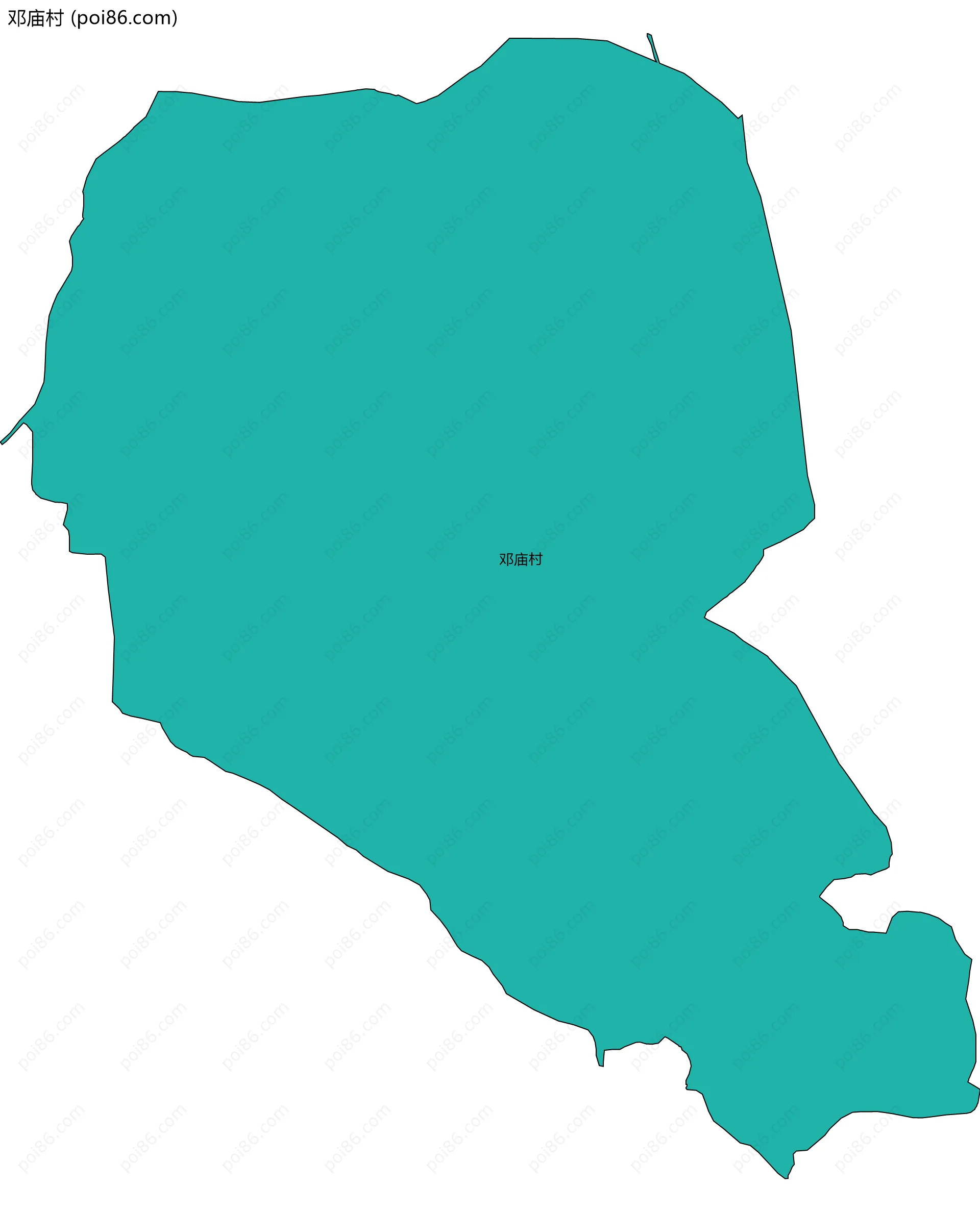 邓庙村边界地图