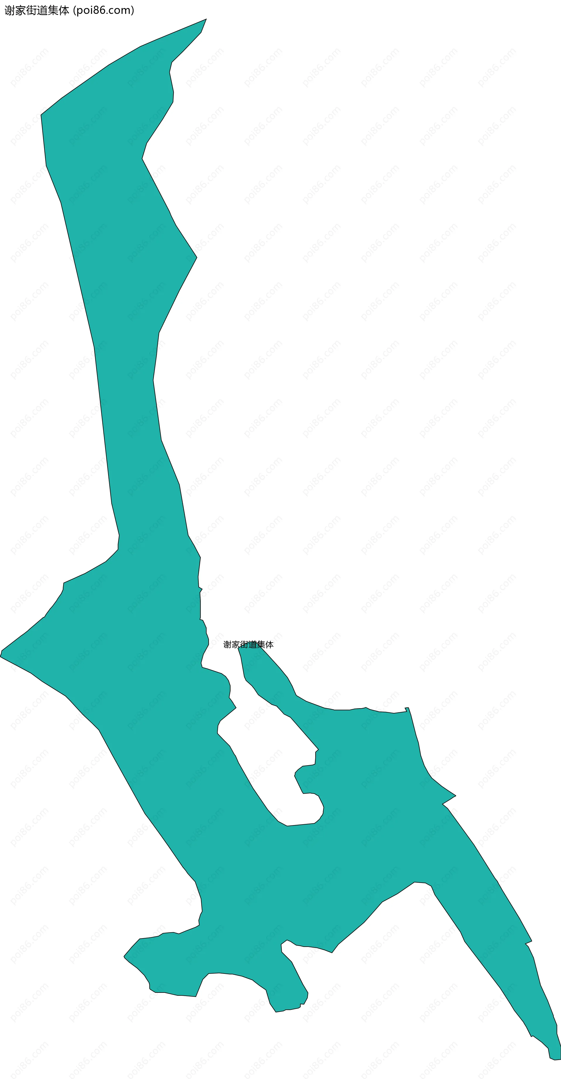 谢家街道集体边界地图