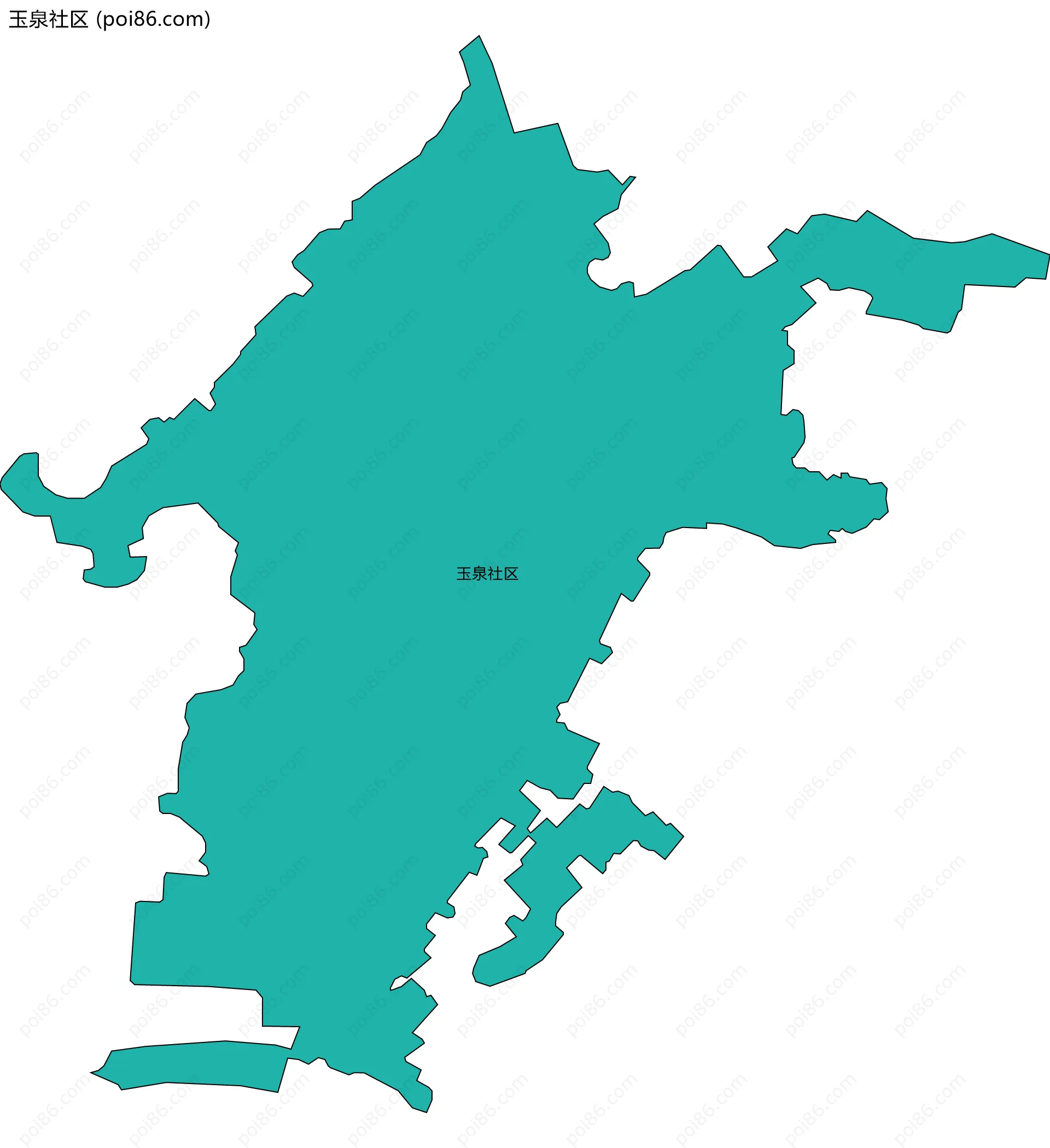 玉泉社区边界地图