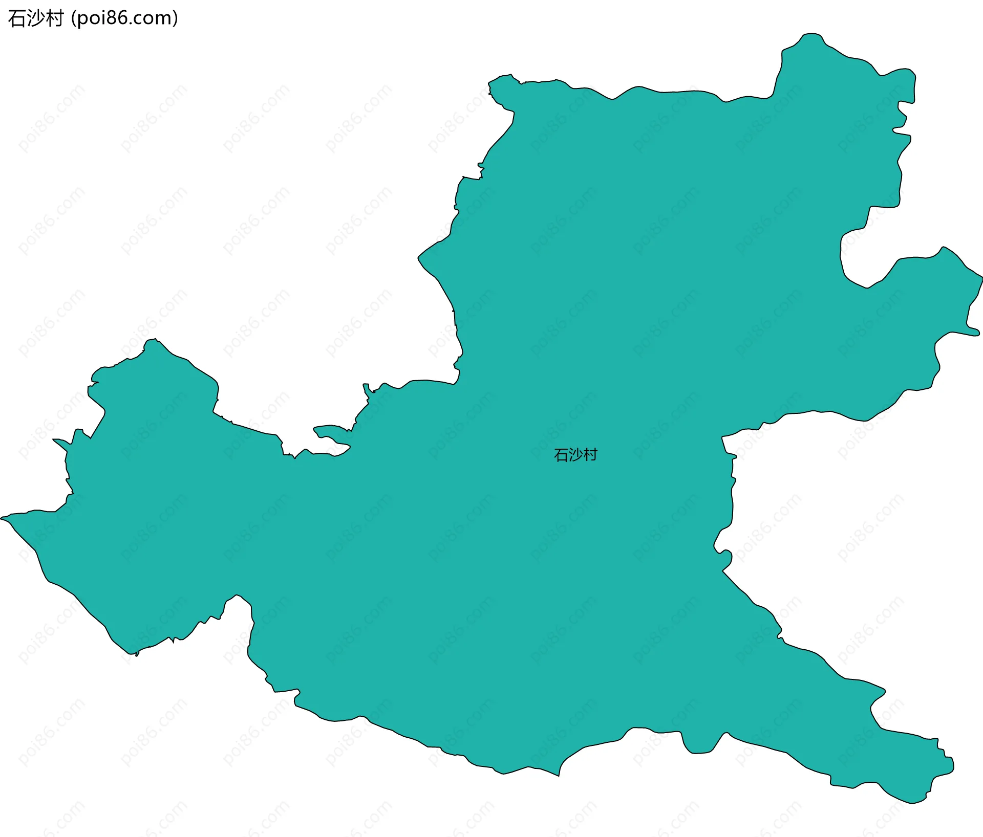 石沙村边界地图