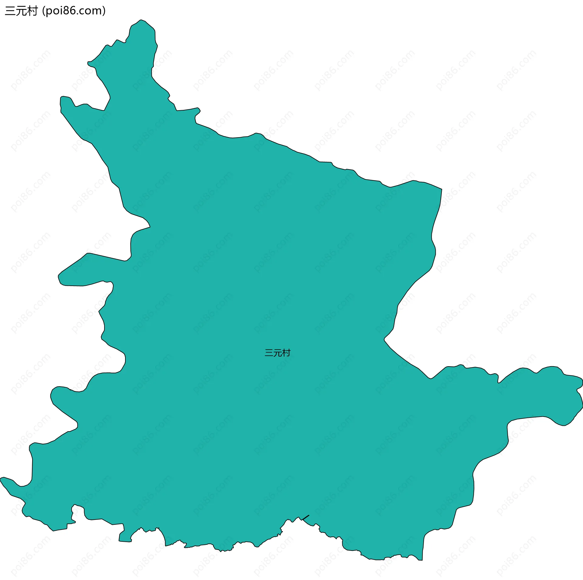 三元村边界地图