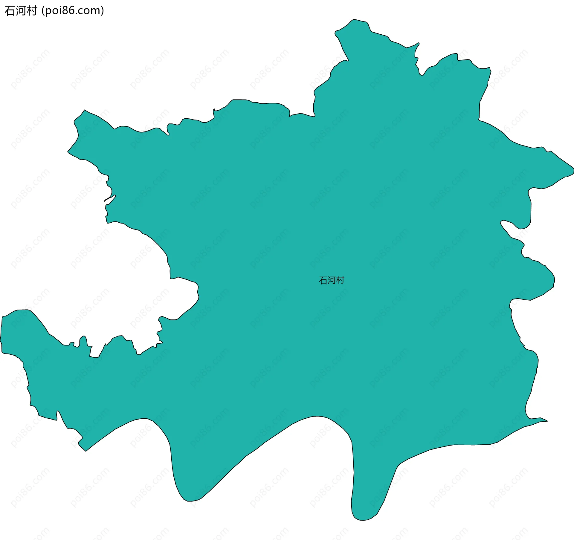 石河村边界地图