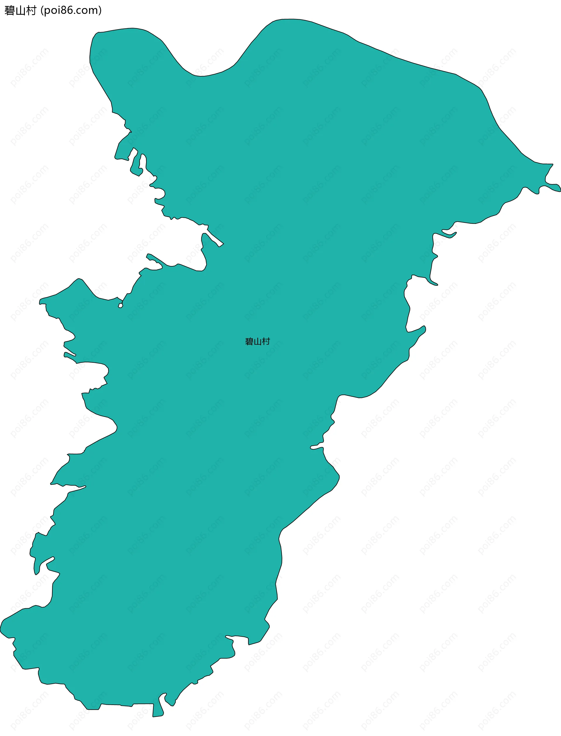 碧山村边界地图