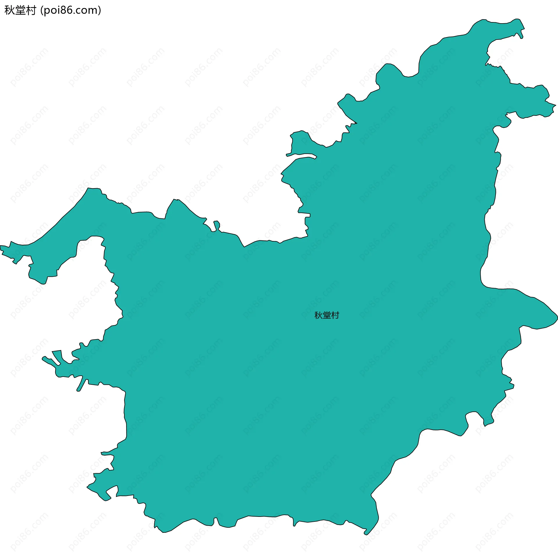 秋堂村边界地图