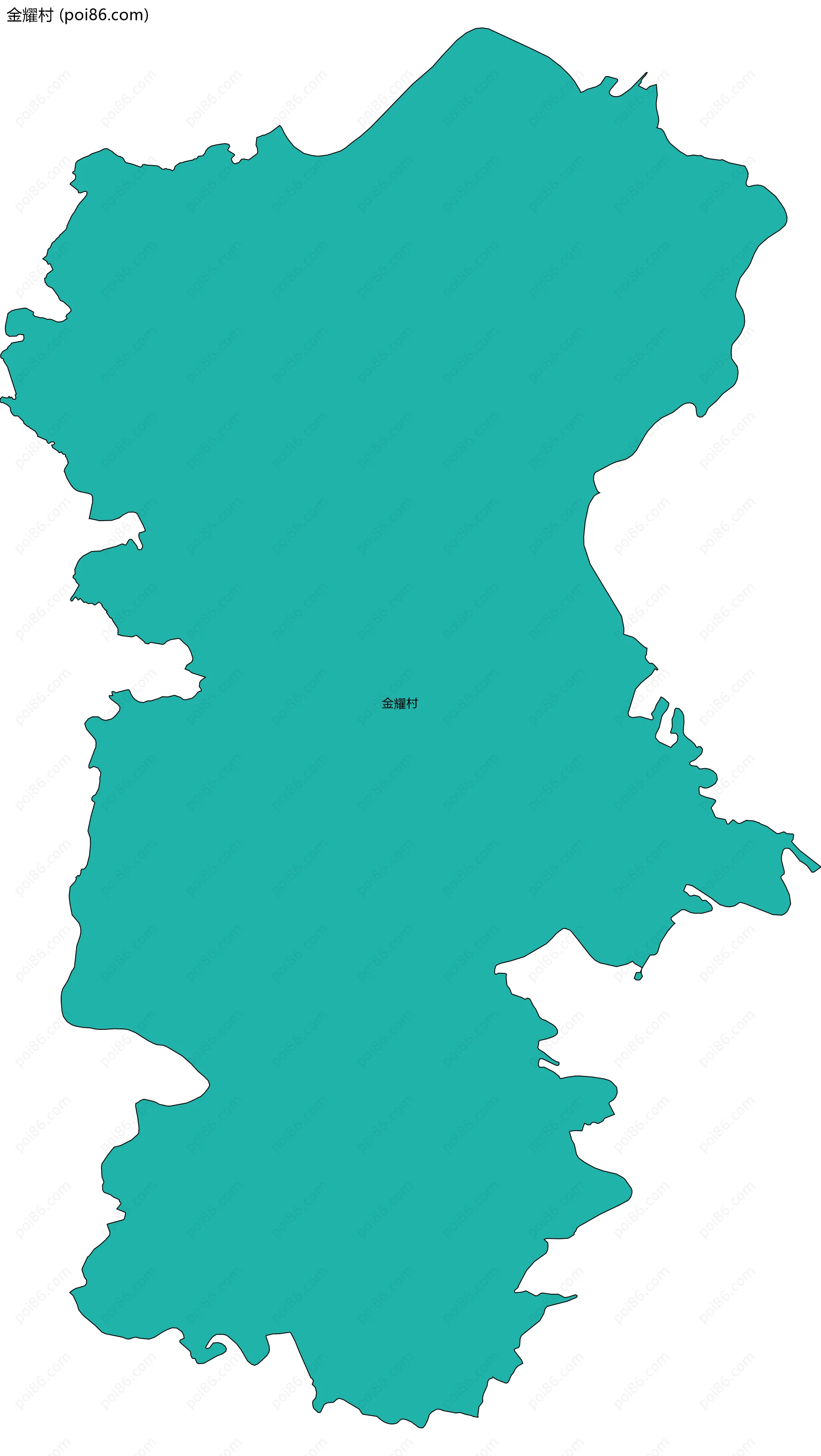 金耀村边界地图