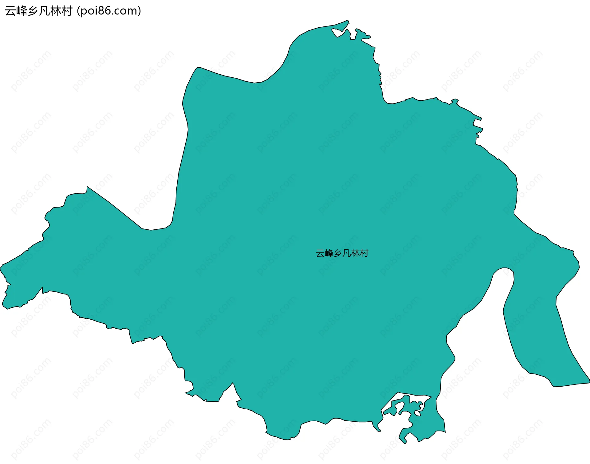 云峰乡凡林村边界地图