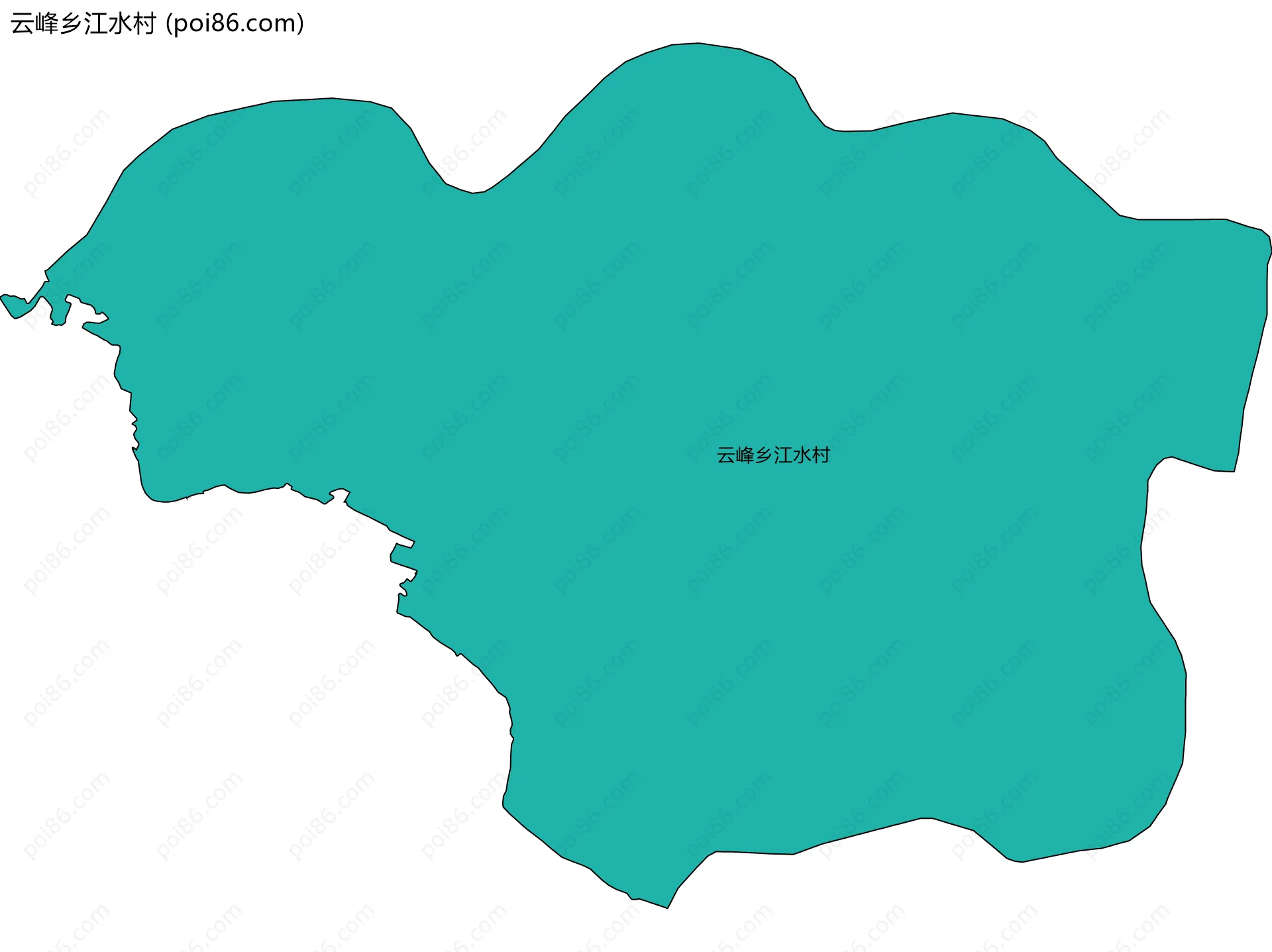 云峰乡江水村边界地图