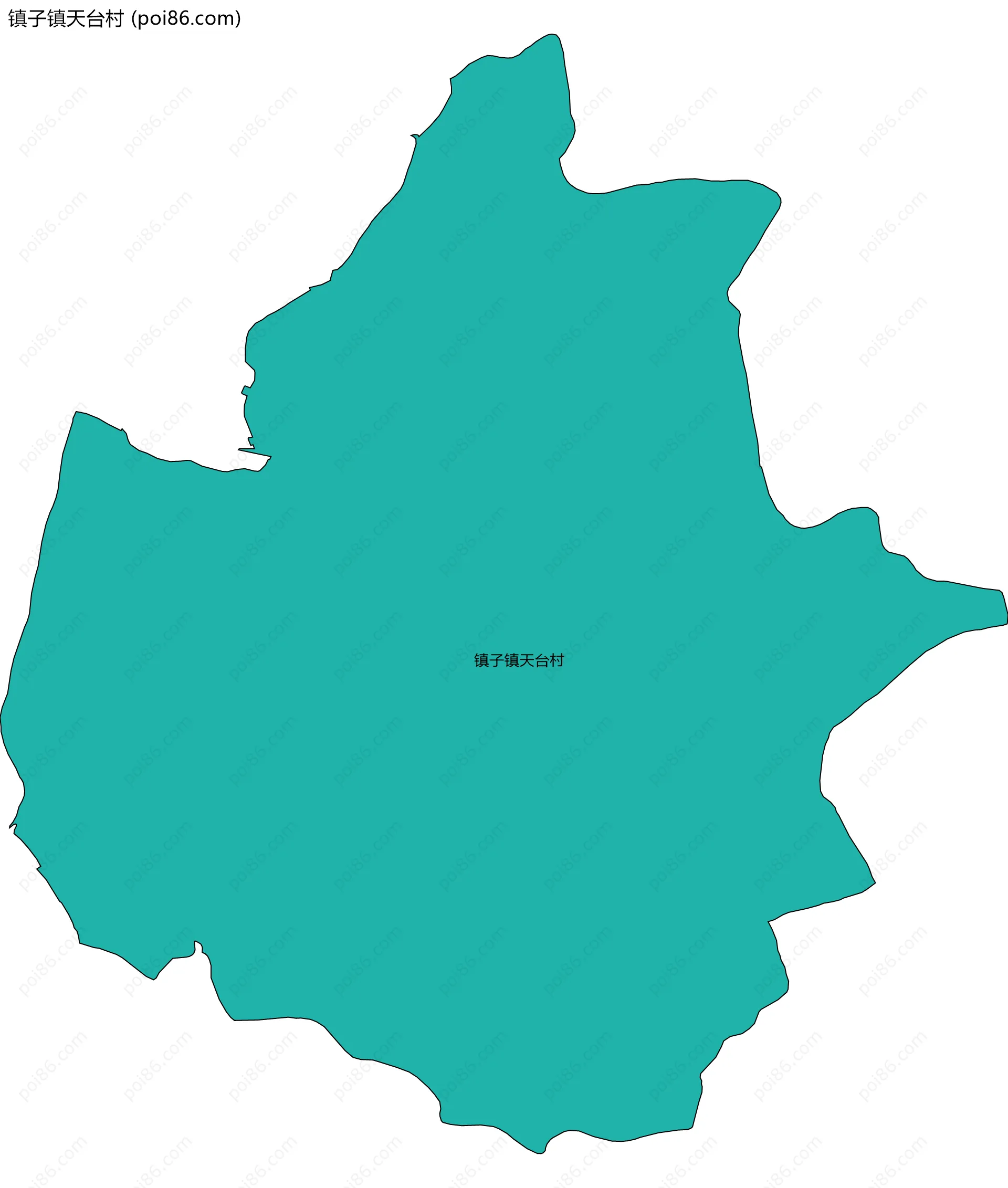 镇子镇天台村边界地图